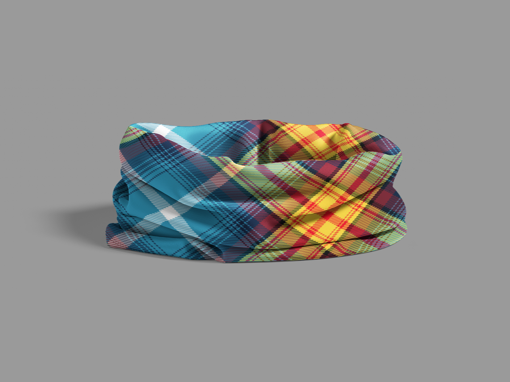 Declaration of Scottish Independence Tartan 1320 Unisex Neck Gaiter - L - scrunched