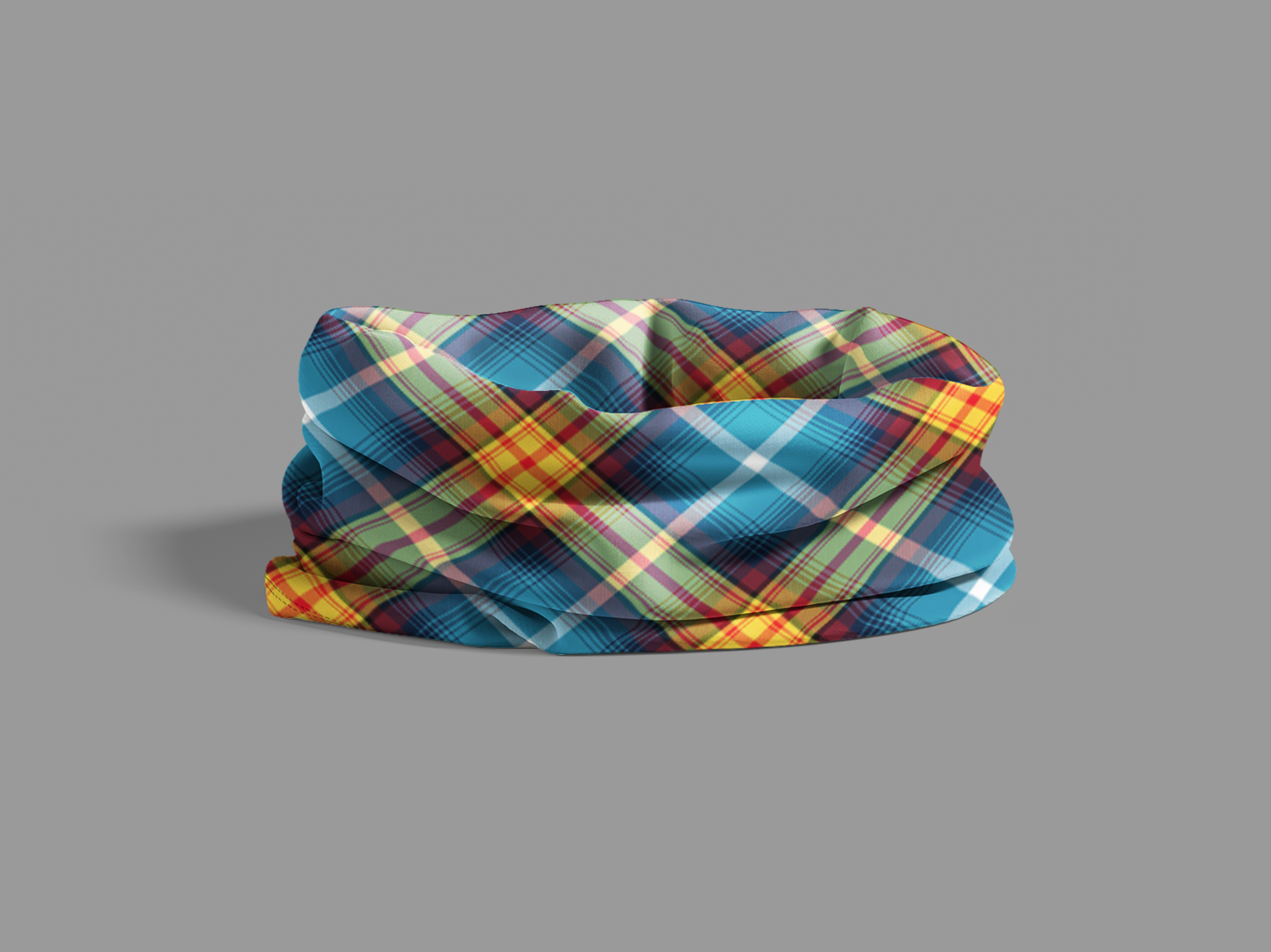 Declaration of Scottish Independence Tartan 1320 Unisex Neck Gaiter - S - scrunched