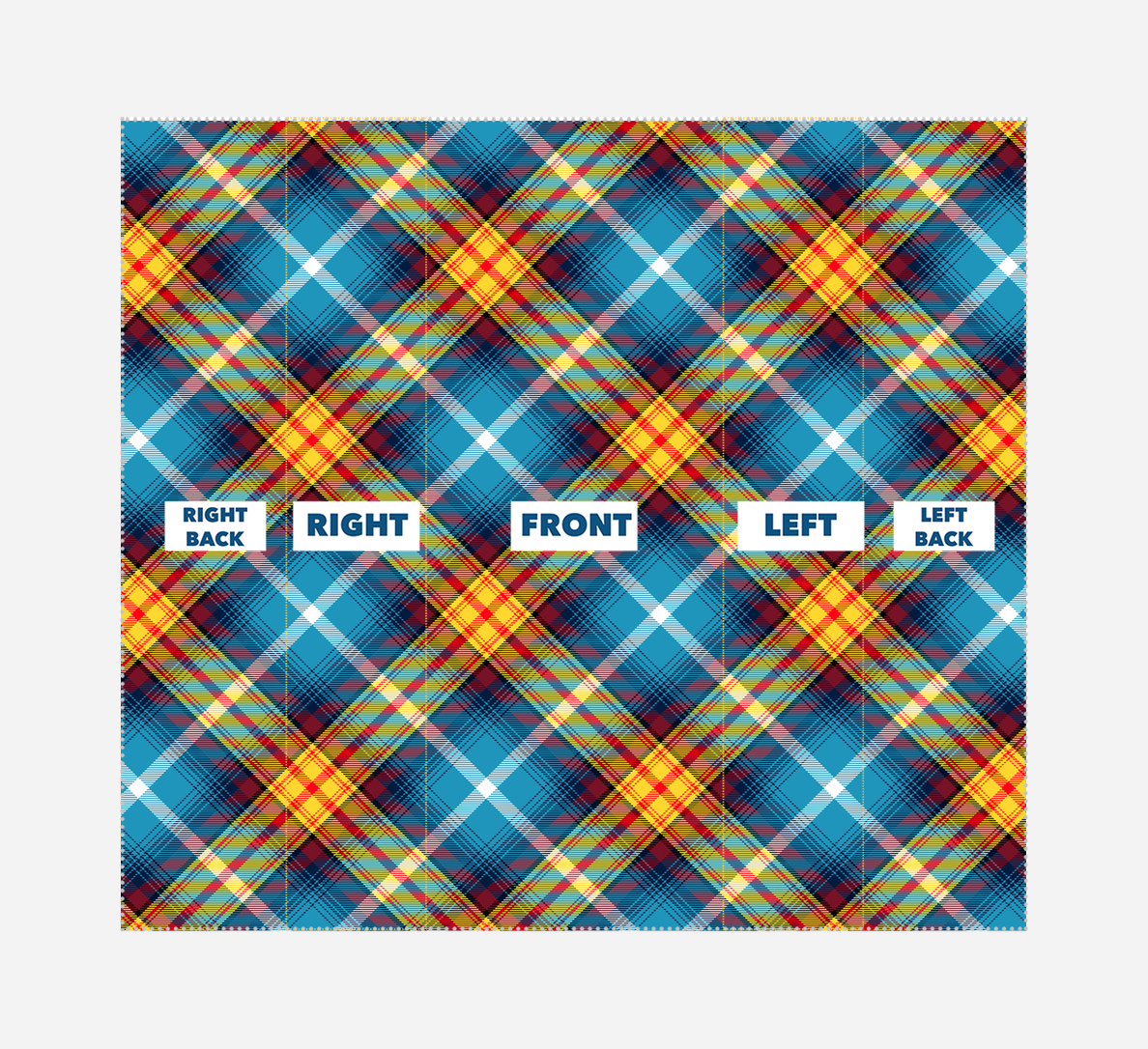 Declaration of Scottish Independence Tartan 1320 Unisex Neck Gaiter printed areas - Small Sett