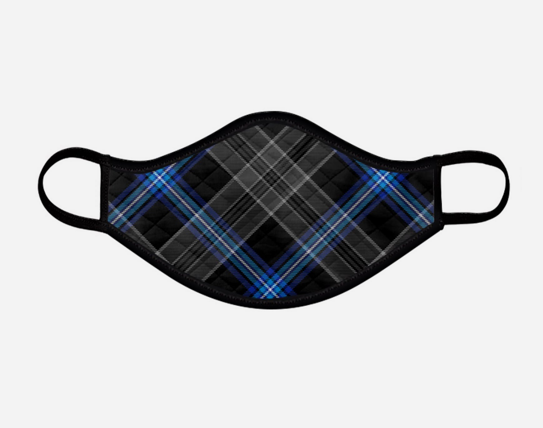Earthrise Tartan Custom Facemask - Medium - by Steven Patrick Sim the Tartan Artisan