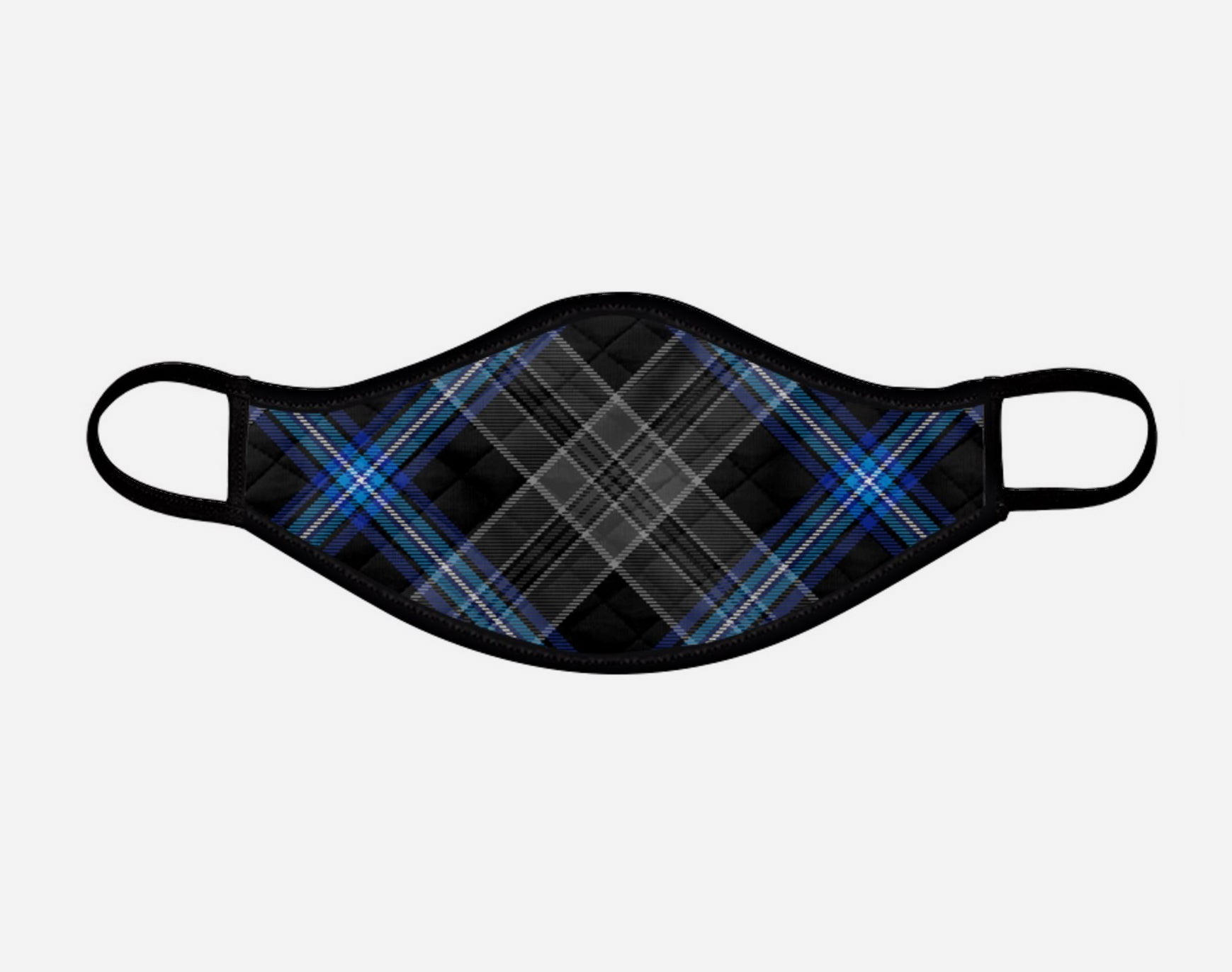 Earthrise Tartan Custom Facemask - Small - by Steven Patrick Sim the Tartan Artisan