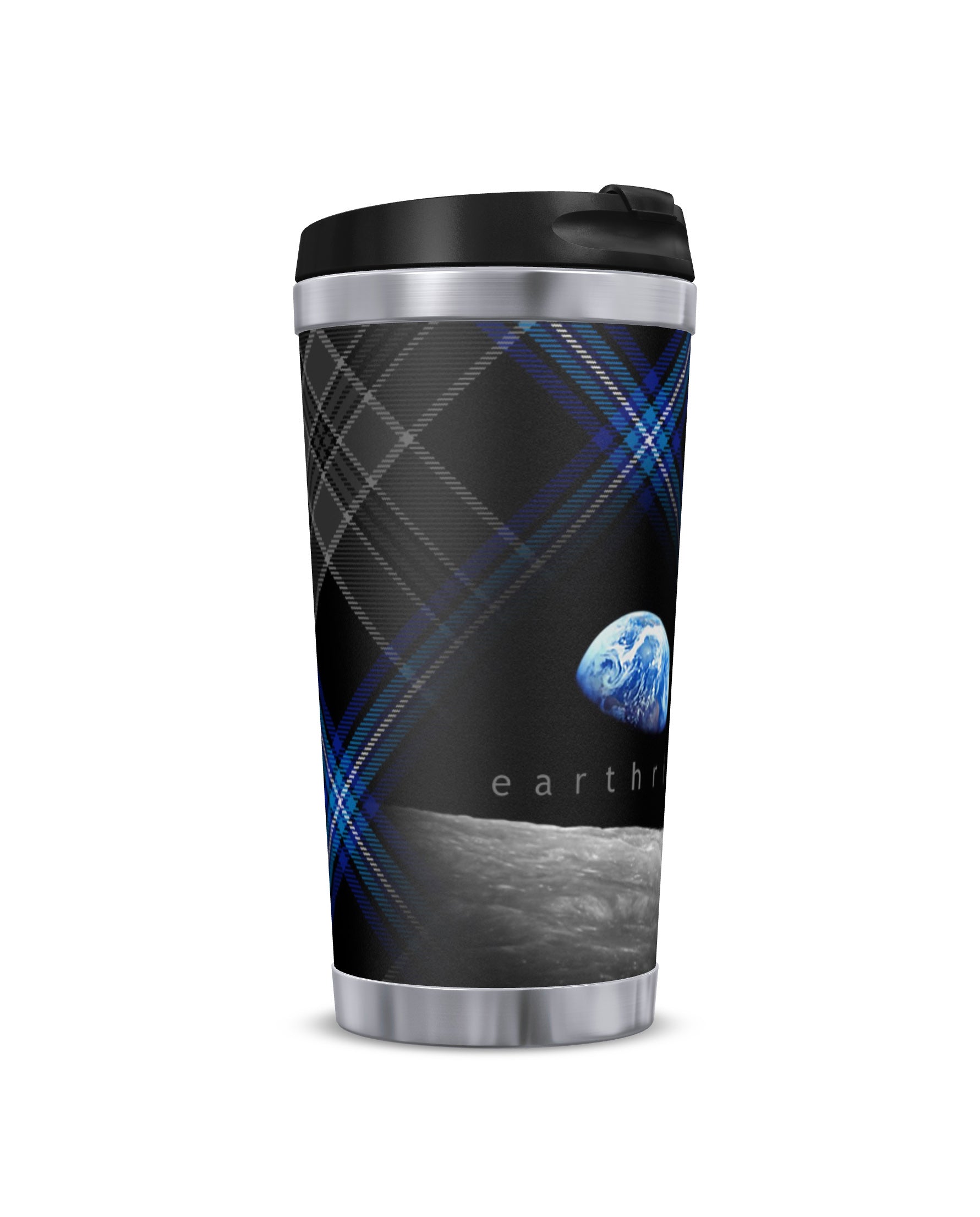 Earthrise 2.0 - Travel Flask - with photo & tartan sett - Earth - 2