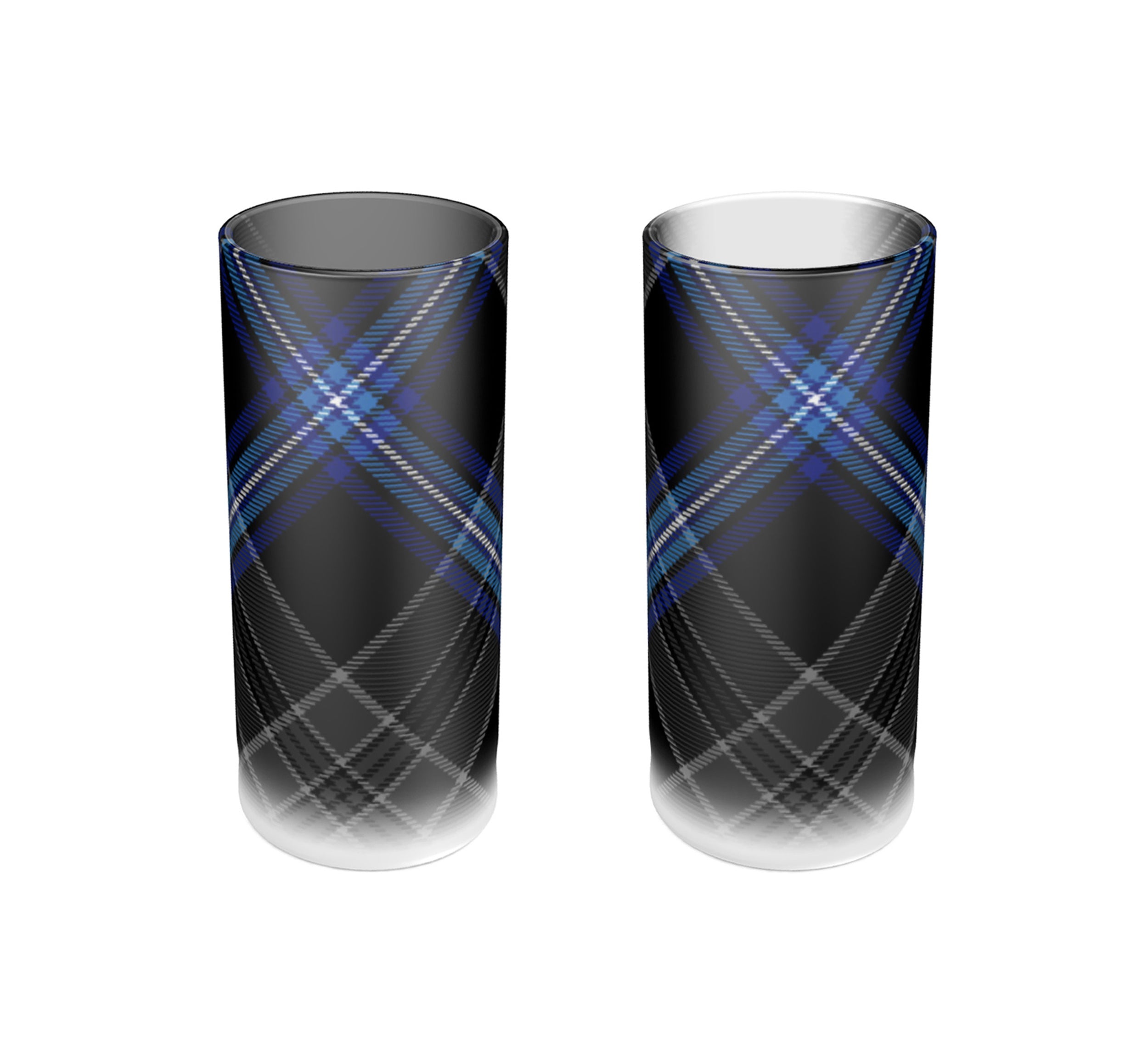Earthrise 2.0 Tartan Tequila Shot Glasses - Light & Dark - 1