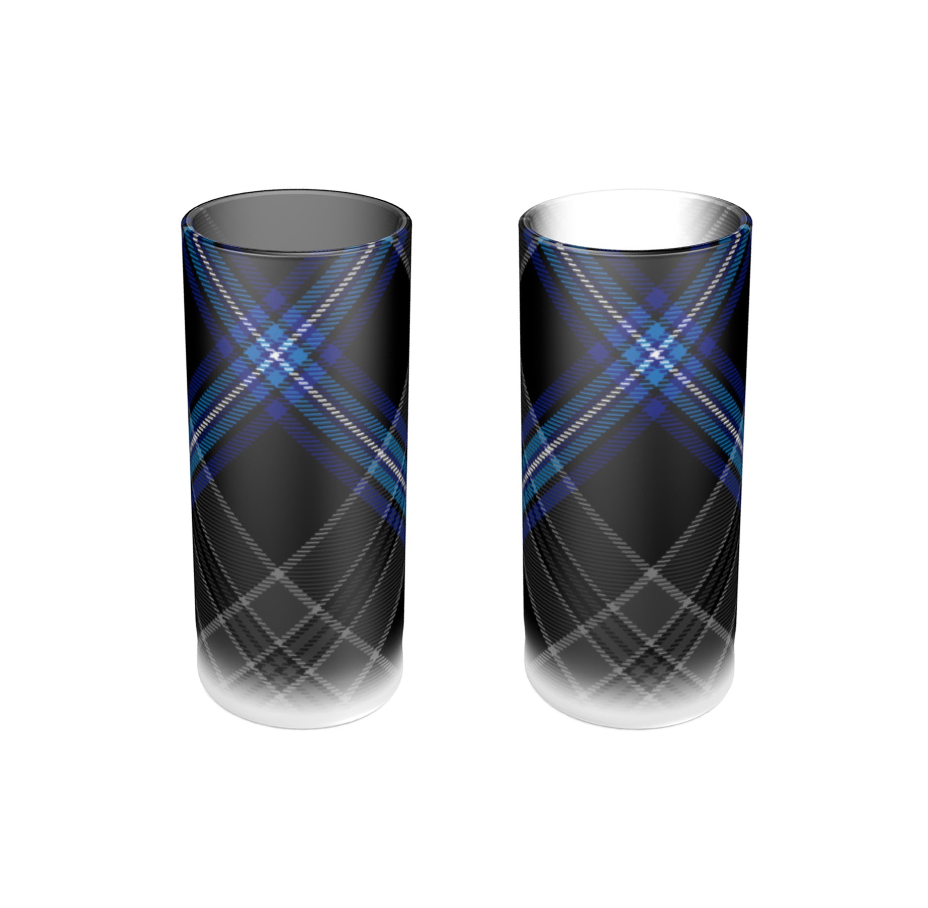 Earthrise 2.0 Tartan Tequila Shot Glasses - Light & Dark - 6 Set