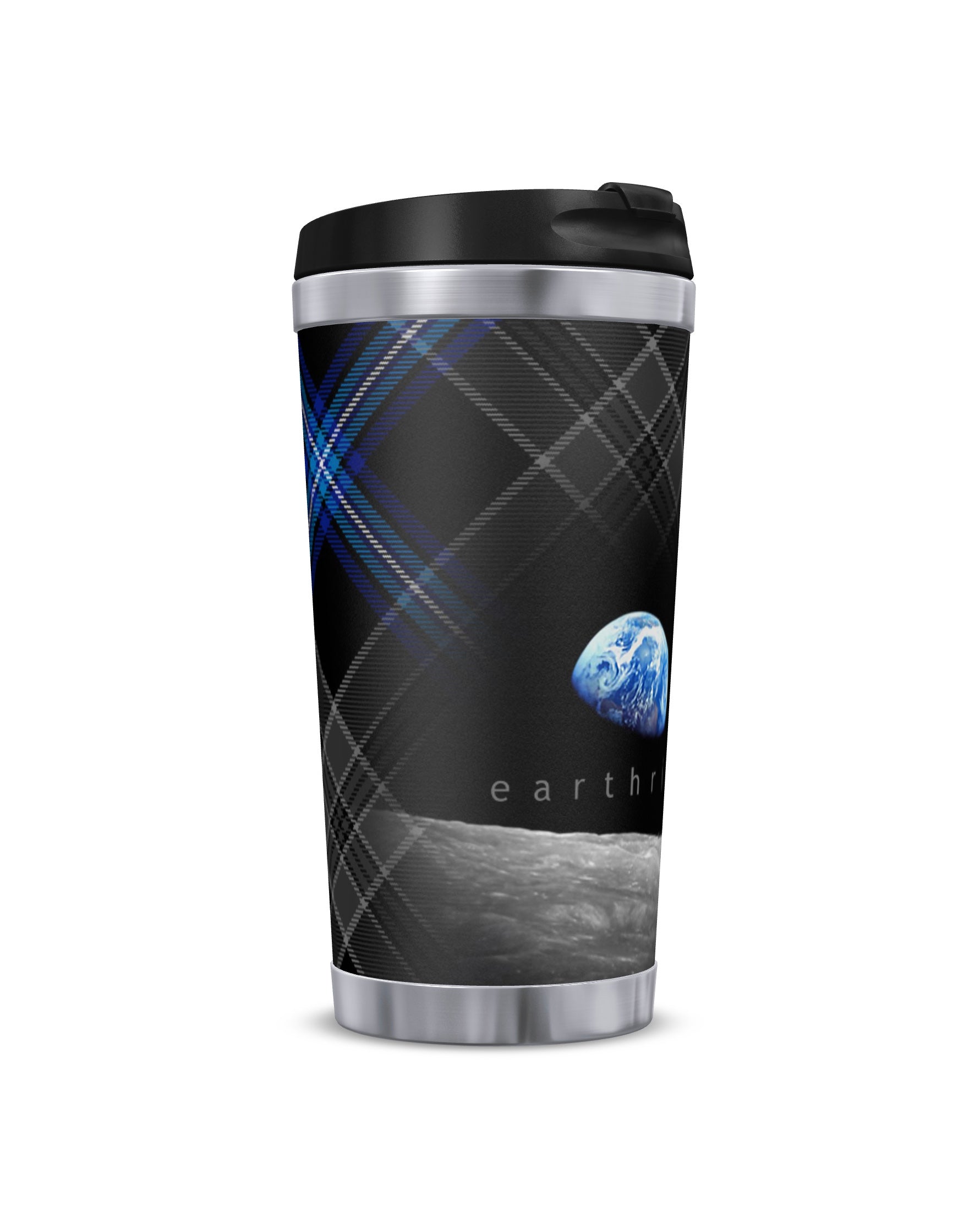 Earthrise 2.0 - Travel Flask - with photo & tartan sett - Moon - 2
