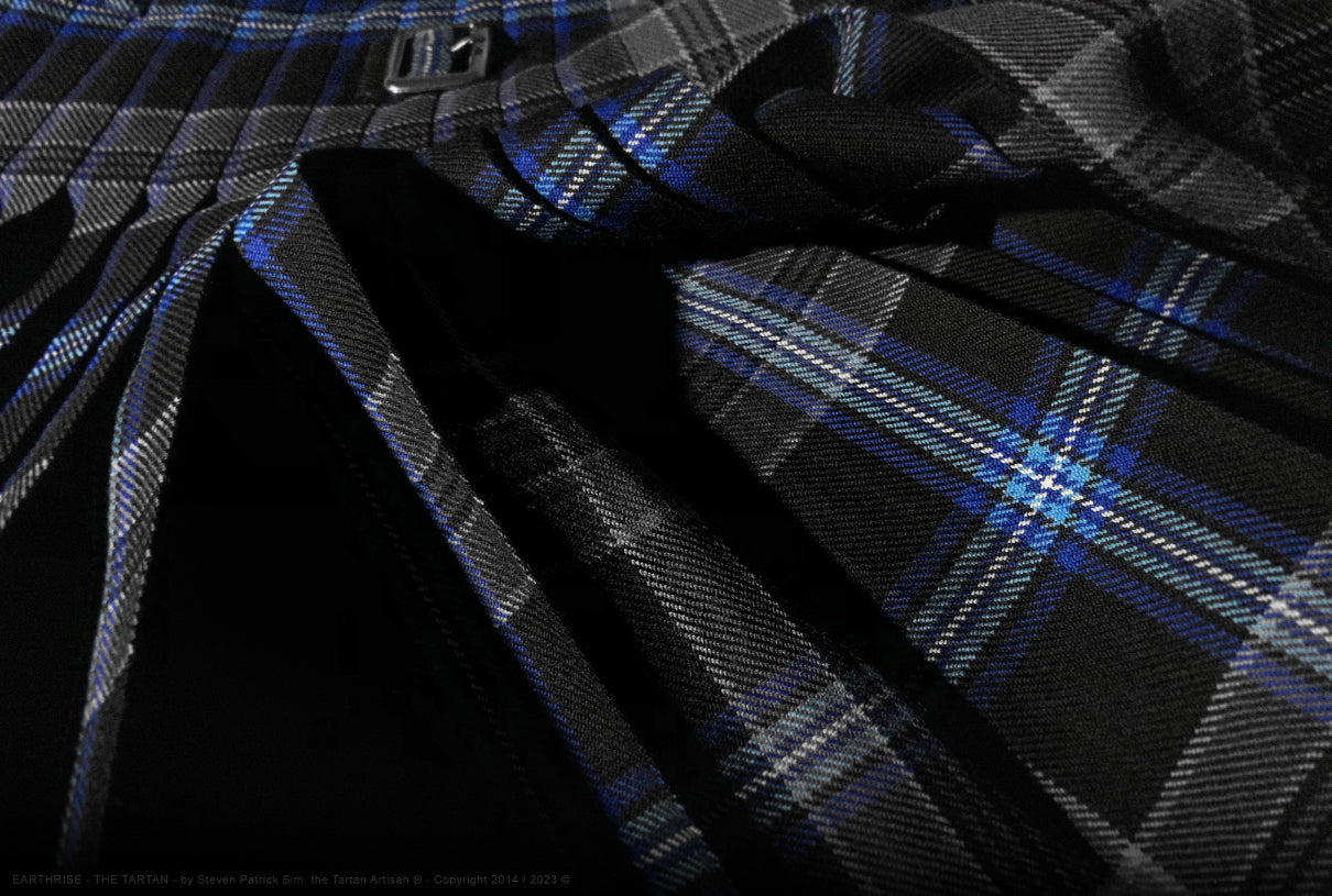 Earthrise Tartan 100 Numbered and certified kilts - with the earth rising in the pleatsh