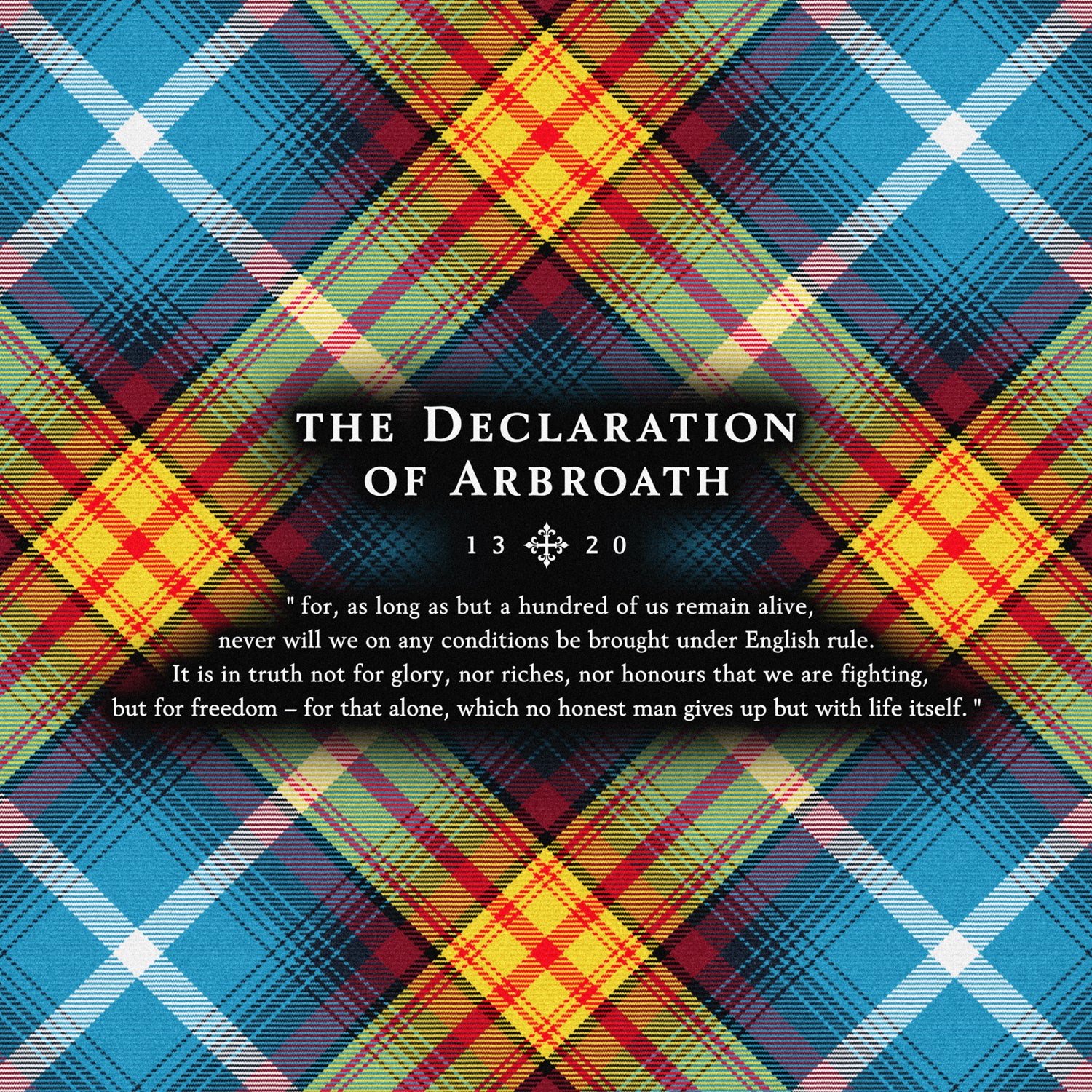 Lion Rampant - Declaration Tartan 16" Stretched Canvas