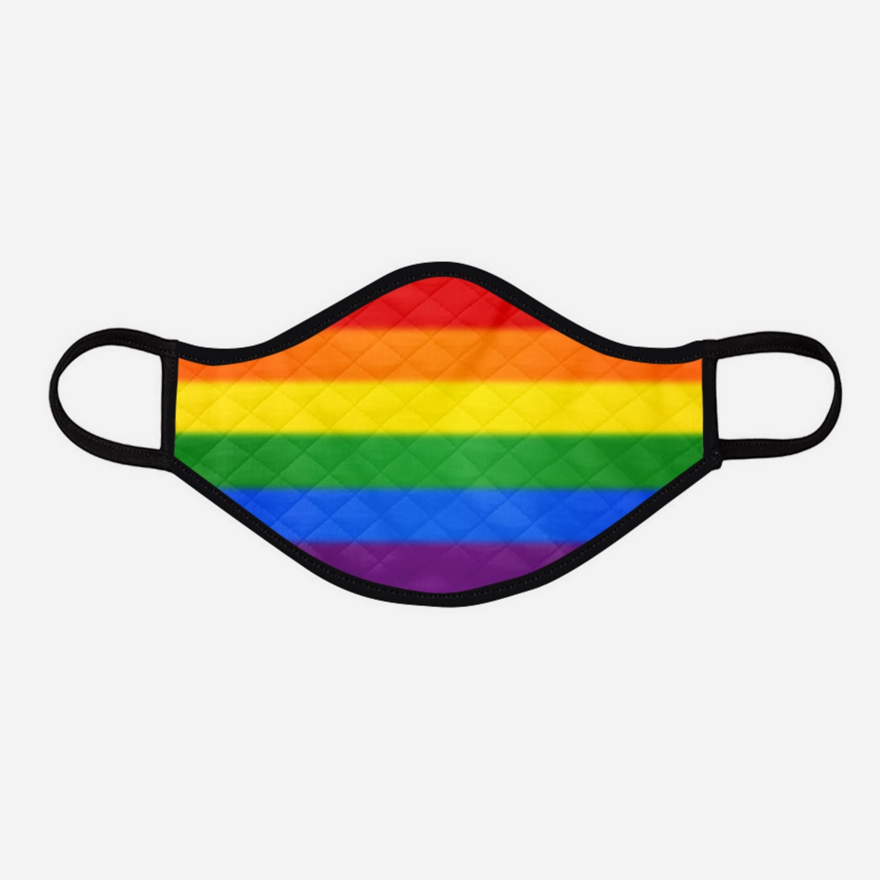 Gay Pride Rainbow Flag Contoured Tartan - Face Mask cloth face covering - large