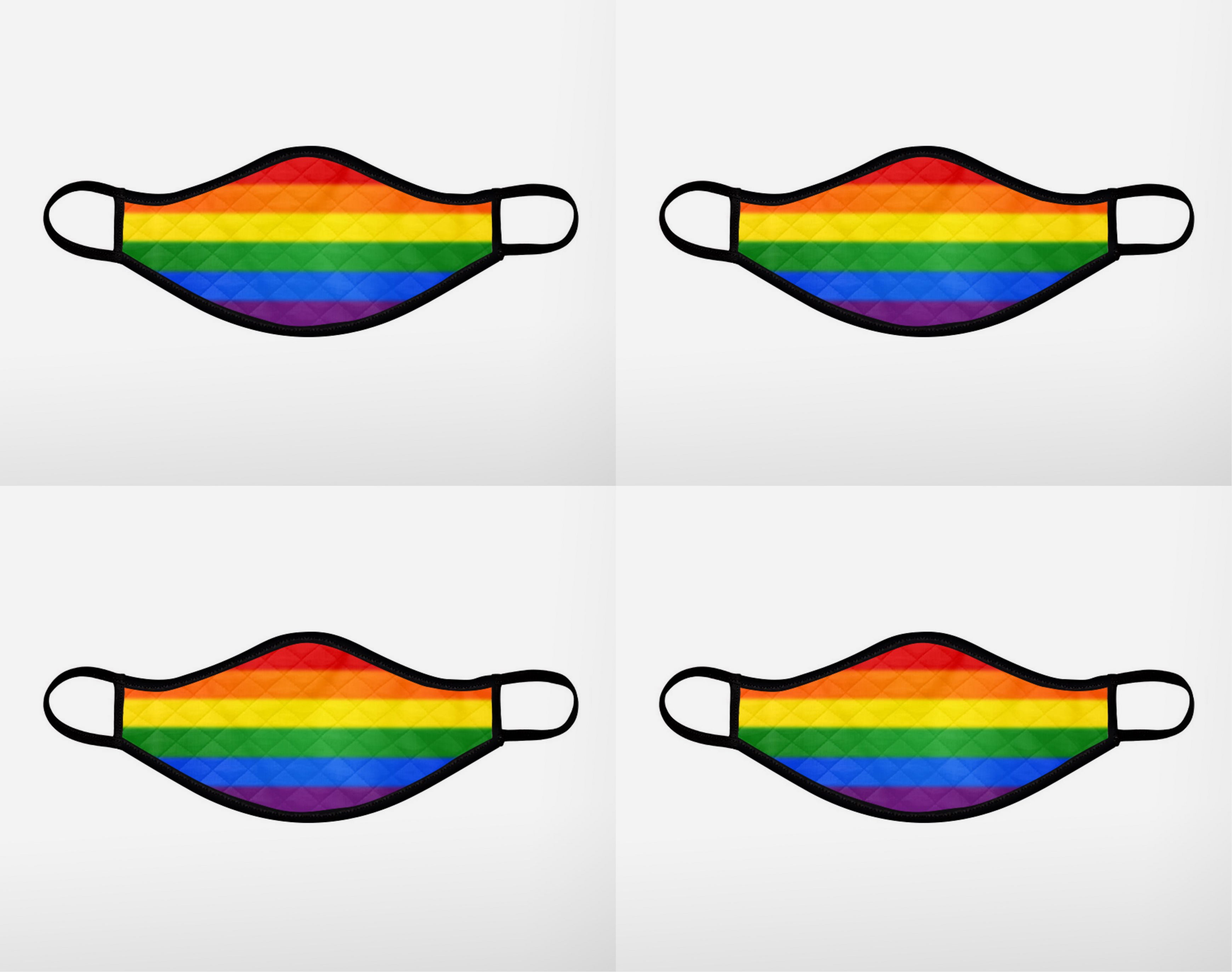 Gay Pride custom printed face mask - Small - Four Pack