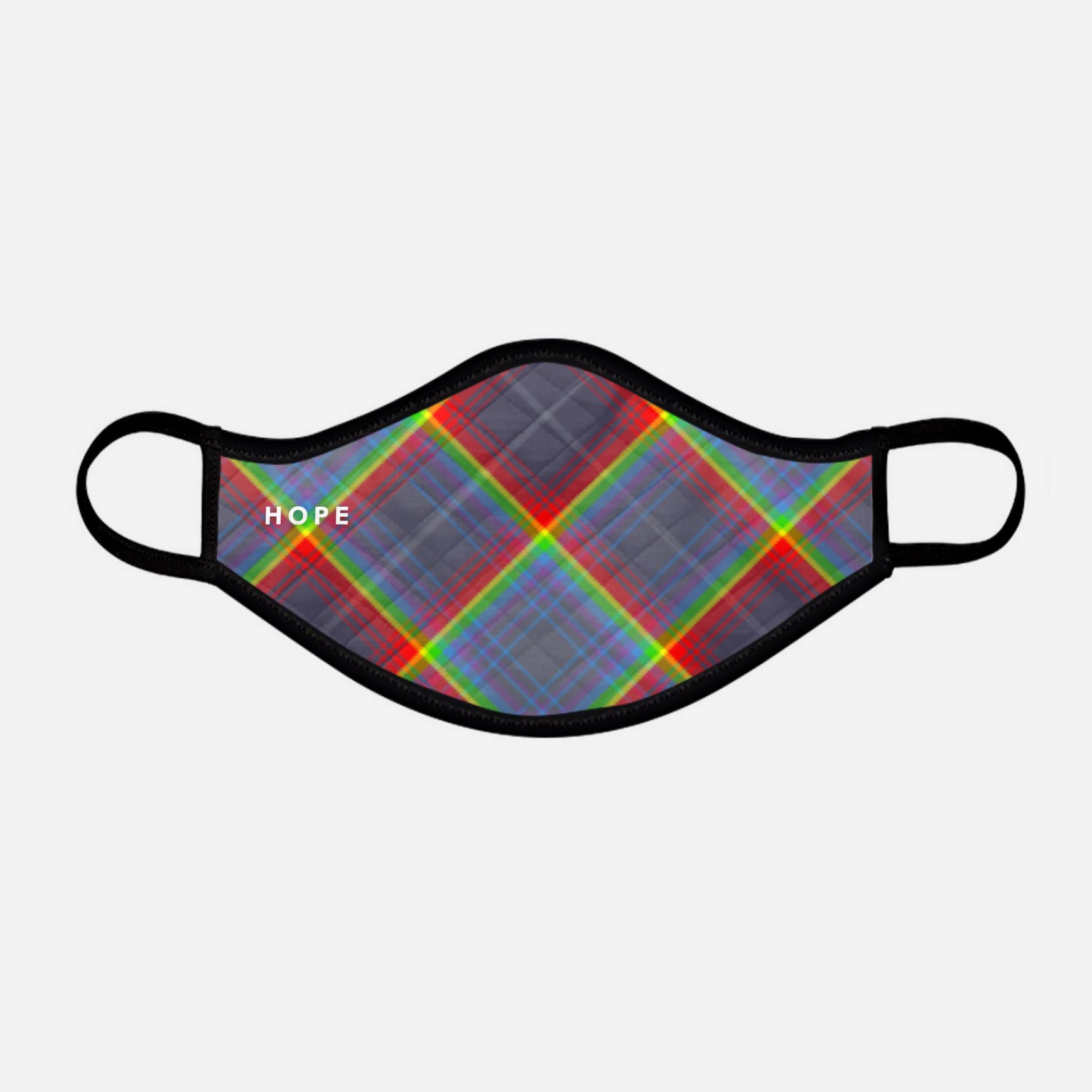 Scotland's Grace NHS Hope rainbow - cover - 19 - pandemic Coronavirus - Nicola Sturgeon - Scottish face mask cloth covering filter - Nicola Sturgeon - by Steven Patrick Sim the Tartan Artisan - Stevie Tartan Guy - medium