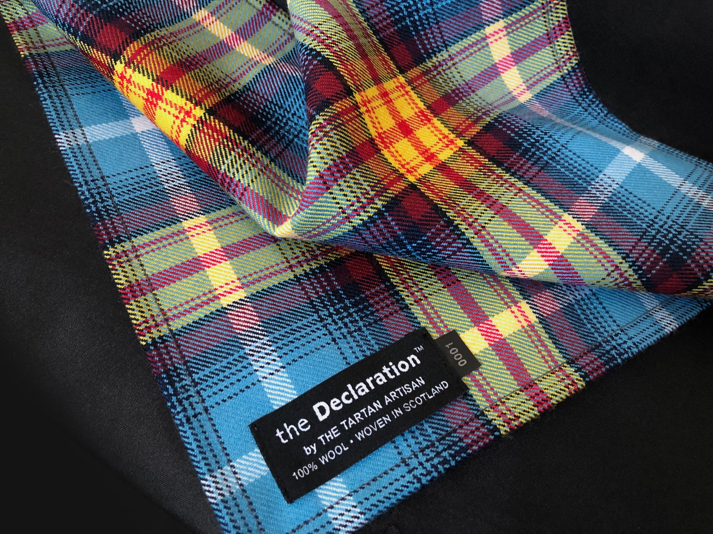 Exclusive designer pocket square the Declaration of Arbroath