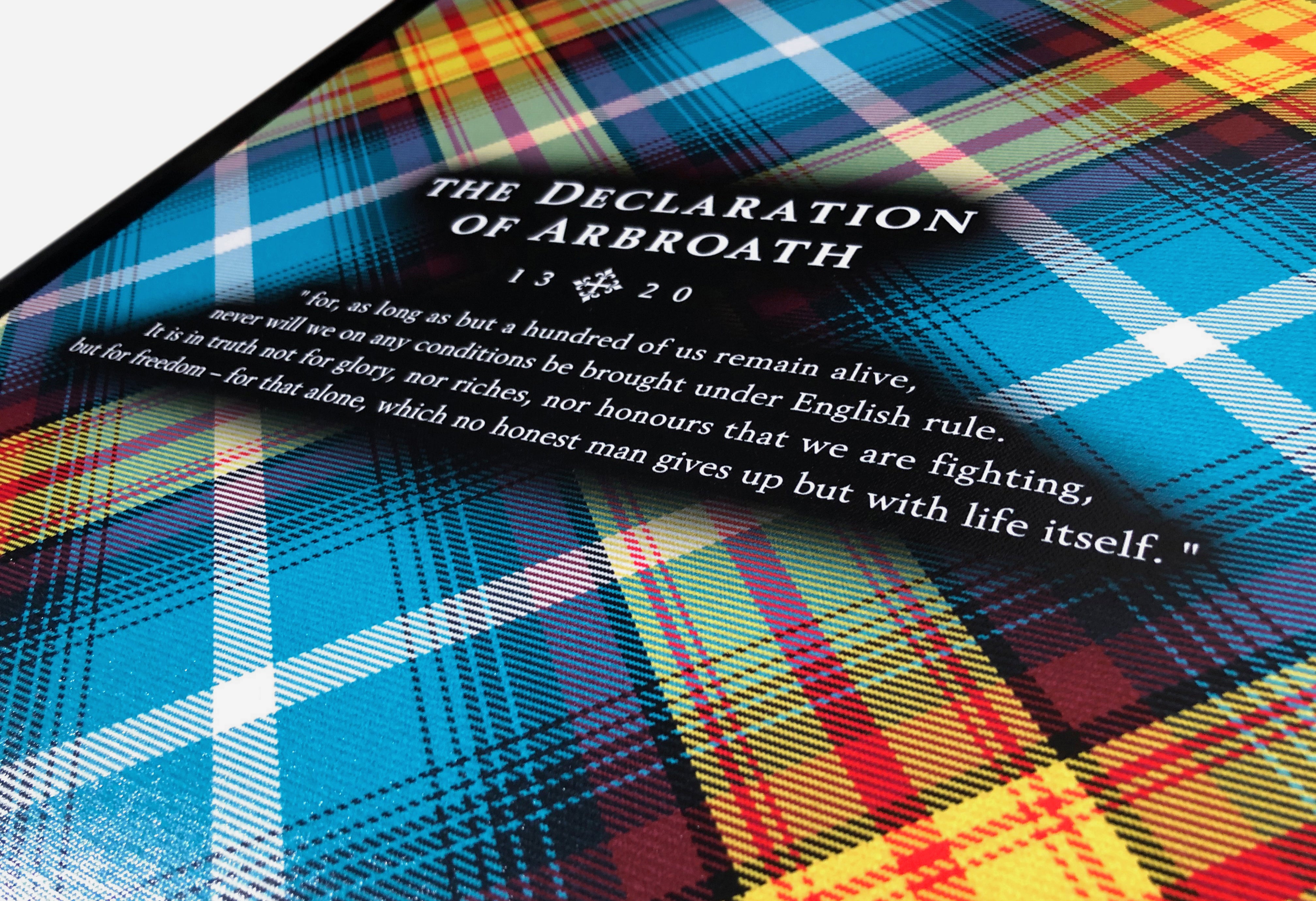 Ancient Saltire - Declaration Tartan 16" Framed Canvas