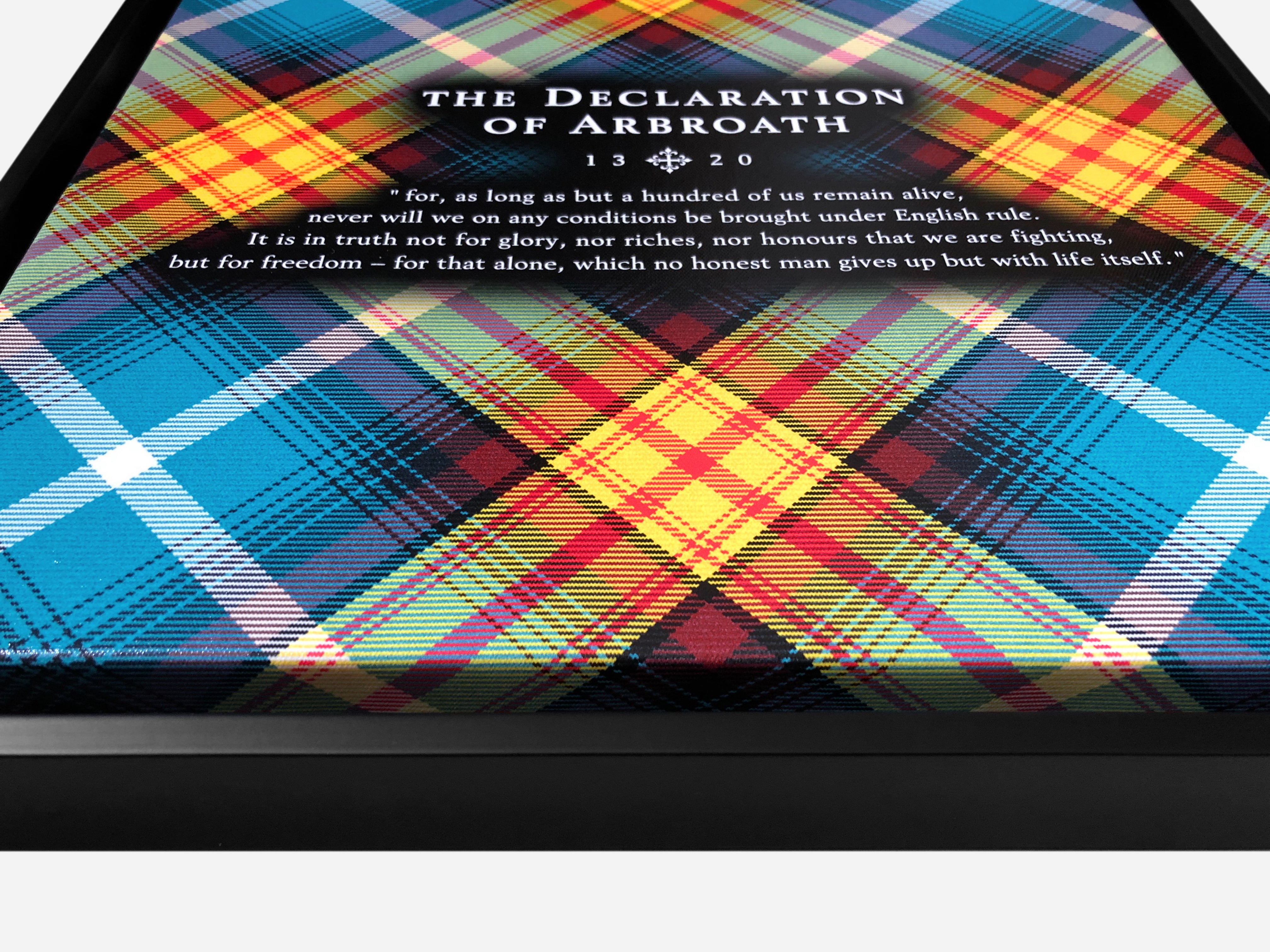 Lion Rampant - Declaration Tartan 16" Framed Canvas