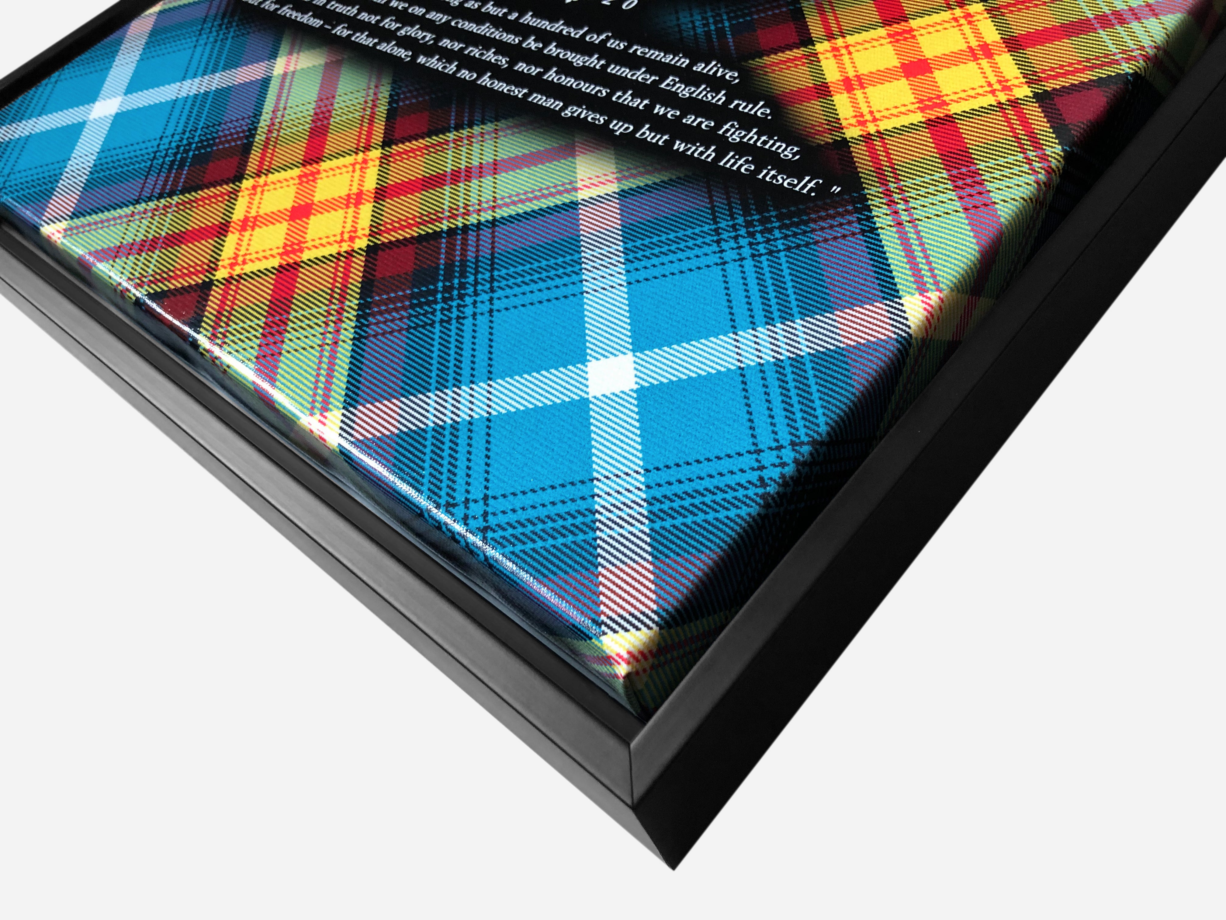 Lion Rampant - Declaration Tartan 16" Framed Canvas