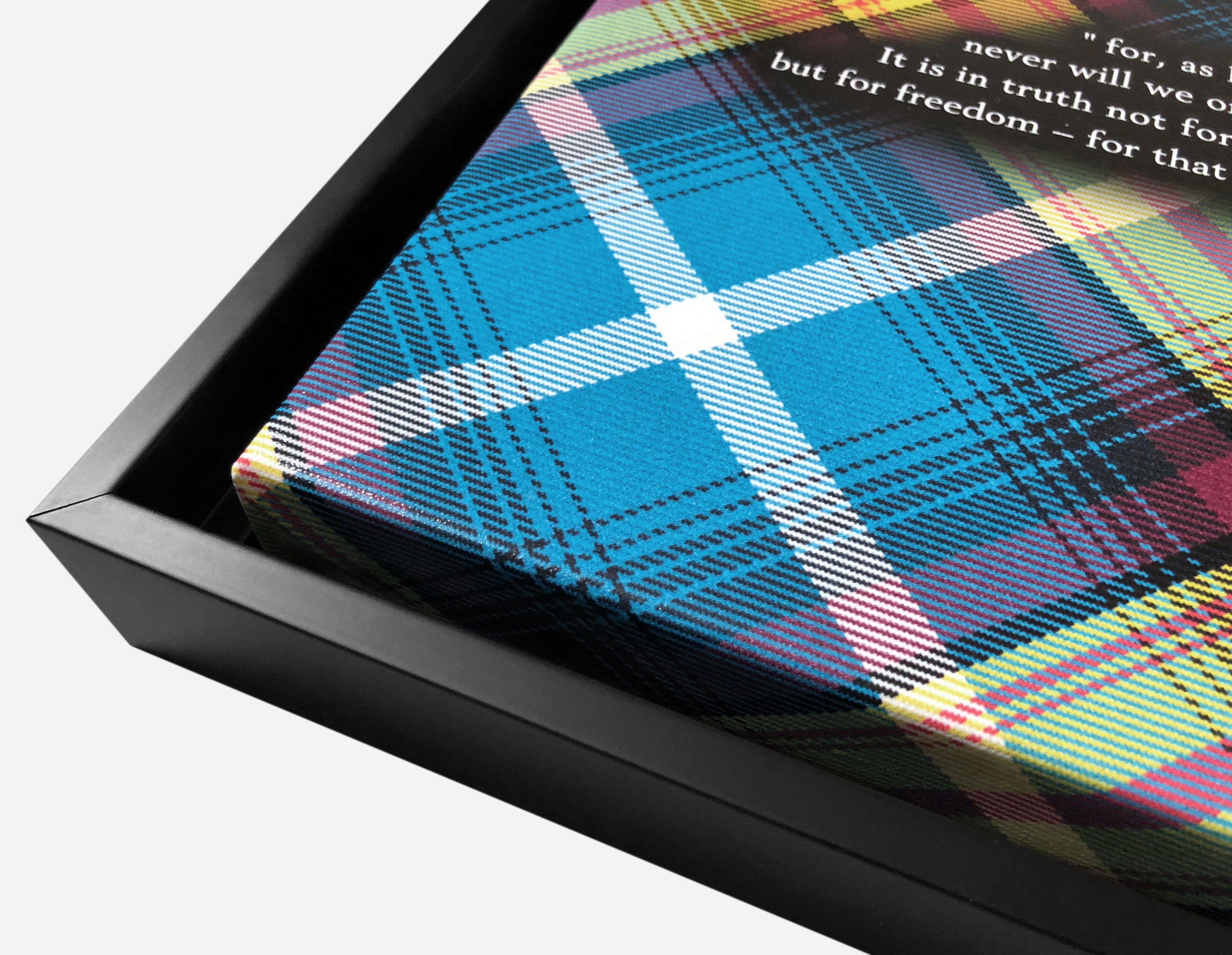 Lion Rampant - Declaration Tartan 16" Framed Canvas