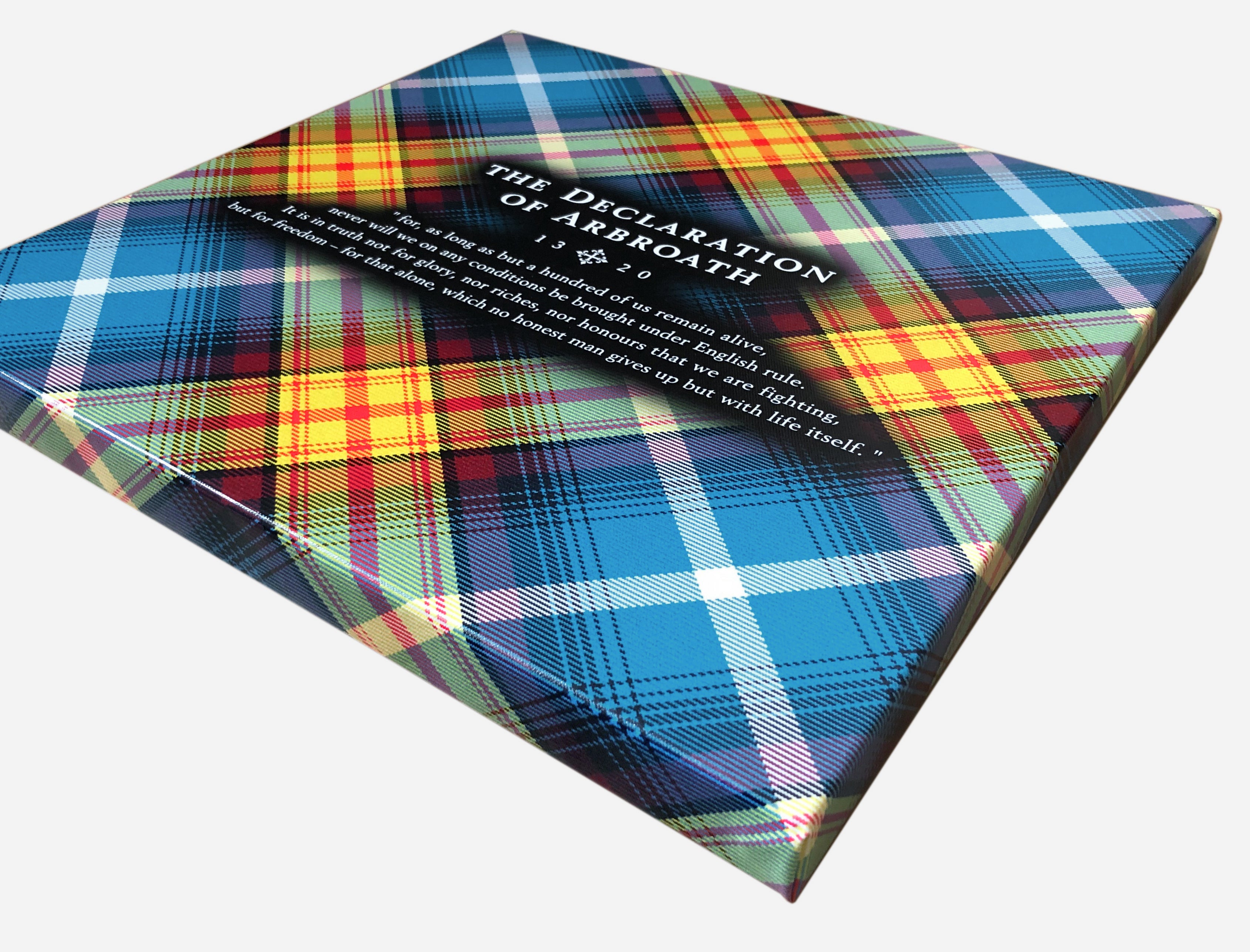 Lion Rampant - Declaration Tartan 16" Stretched Canvas