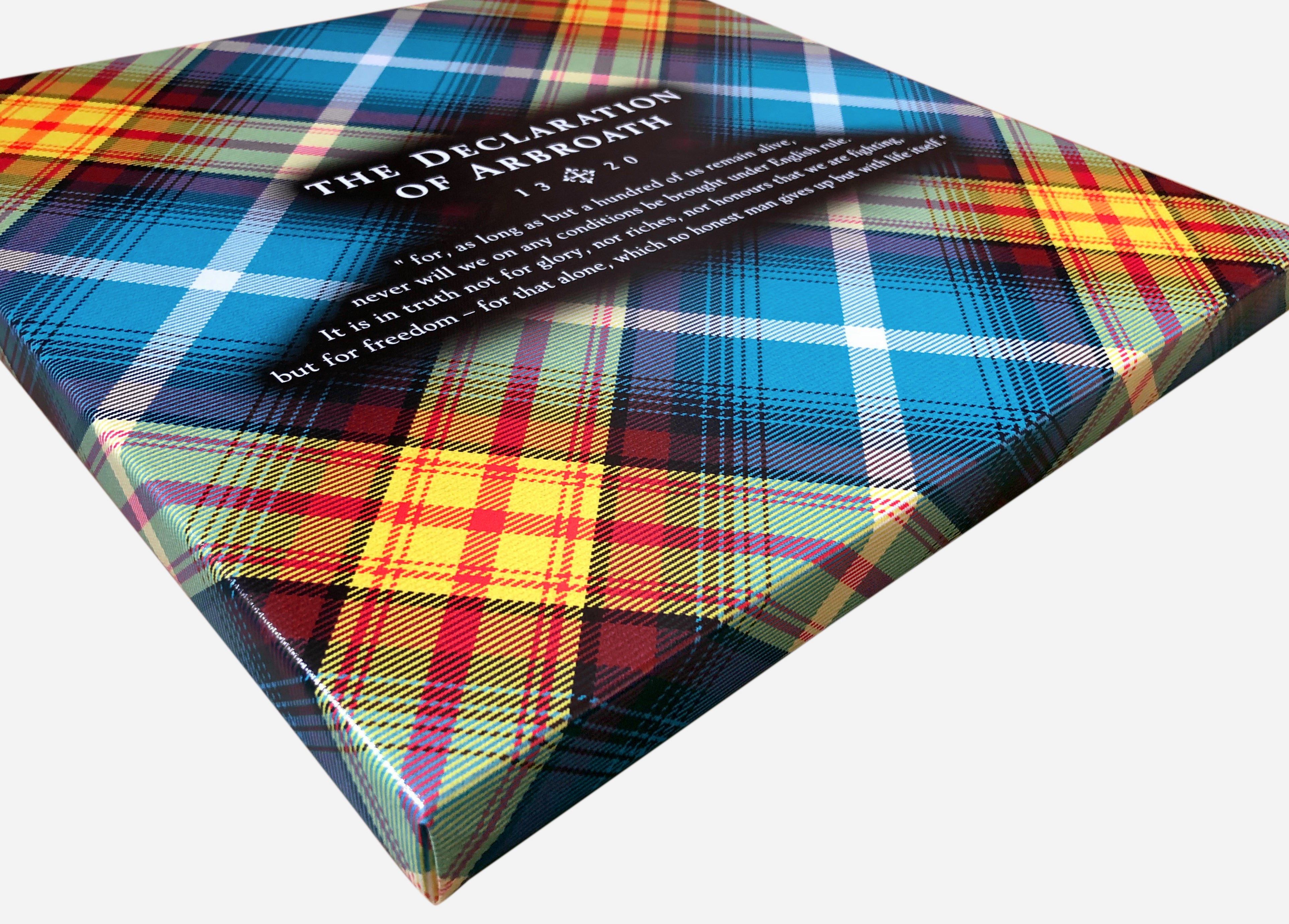 Ancient Saltire - Declaration Tartan 16" Stretched Canvas