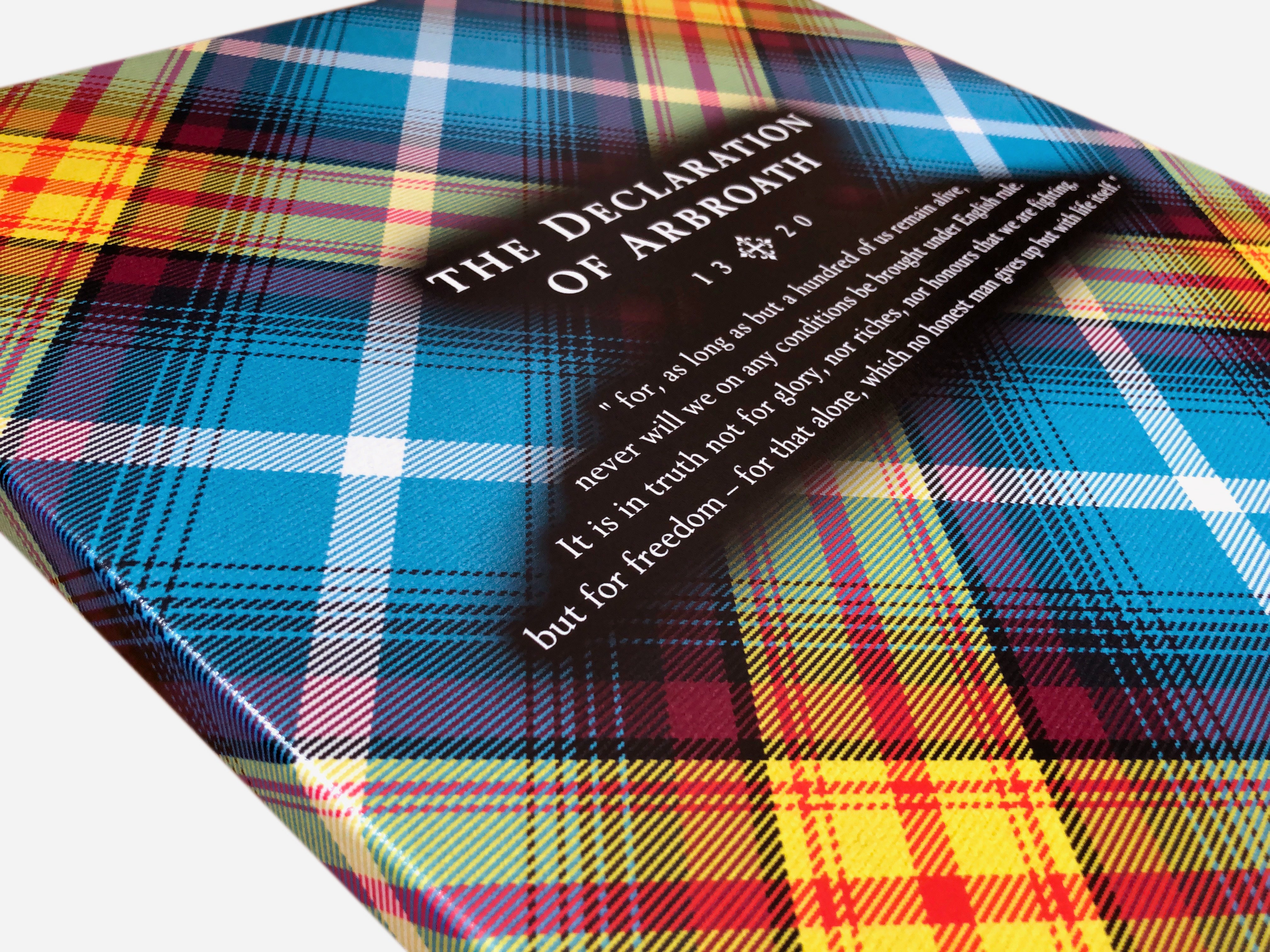 Ancient Saltire - Declaration Tartan 16" Stretched Canvas