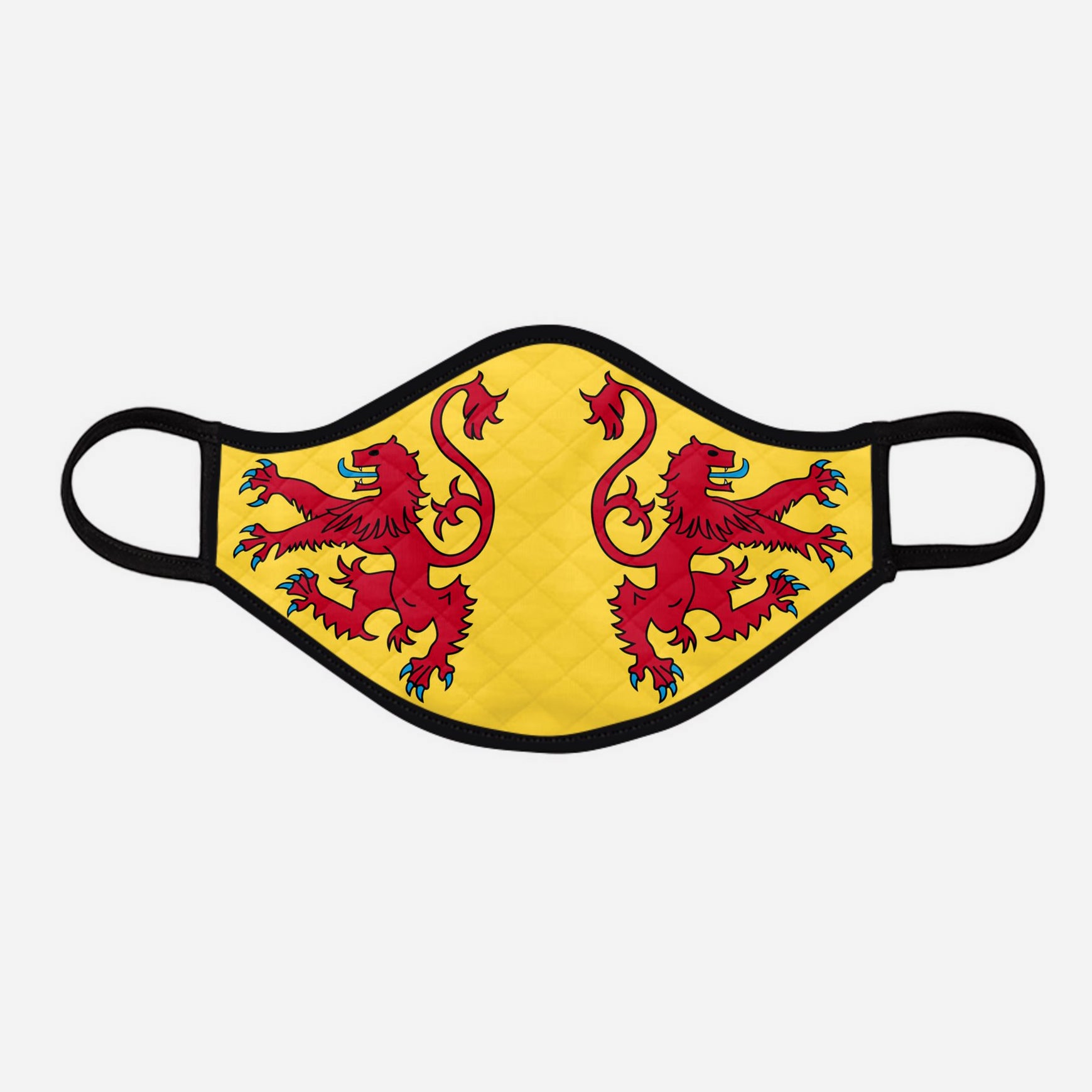 The Scottish Lion Rampant Royal Standard of Scotland Face Mask - Large - by the Steven Patrick Sim Tartan Artisan - Stevie Tartan Guy Arbroath, Scotland
