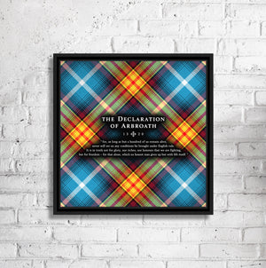 Lion Rampant - Declaration Tartan 16" Framed Canvas