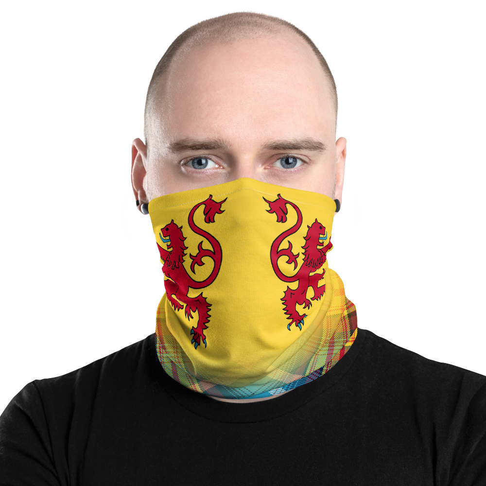 Lion Rampant Declaration of Scottish Independence tartan Neck Gaiter tubular-bandana 15