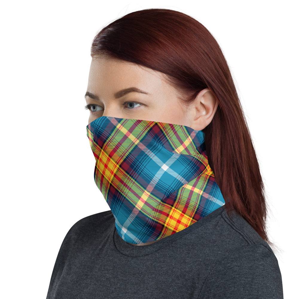 Lion Rampant and old Navy Saltire Declaration of Scottish Independence tartan Neck Gaiter 11