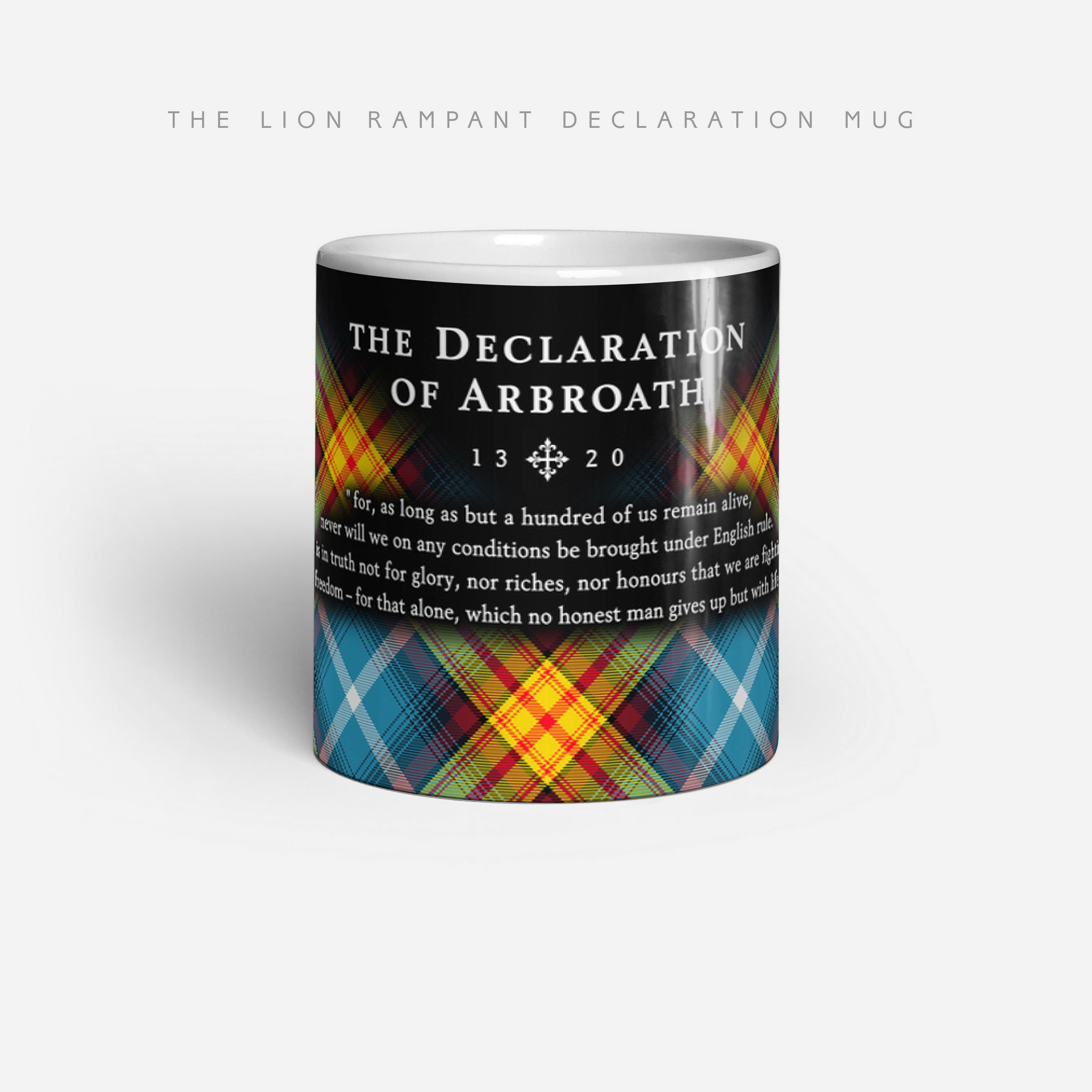 Declaration of Arbroath Tartan LION RAMPANT Mug by Steven Patrick Sim