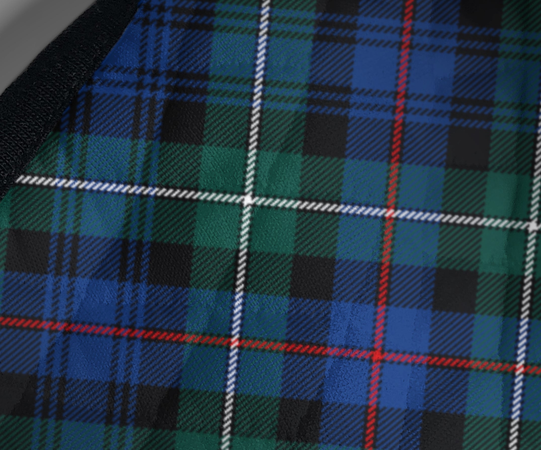 Mackenzie tartan face-mask by Steven Patrick Sim