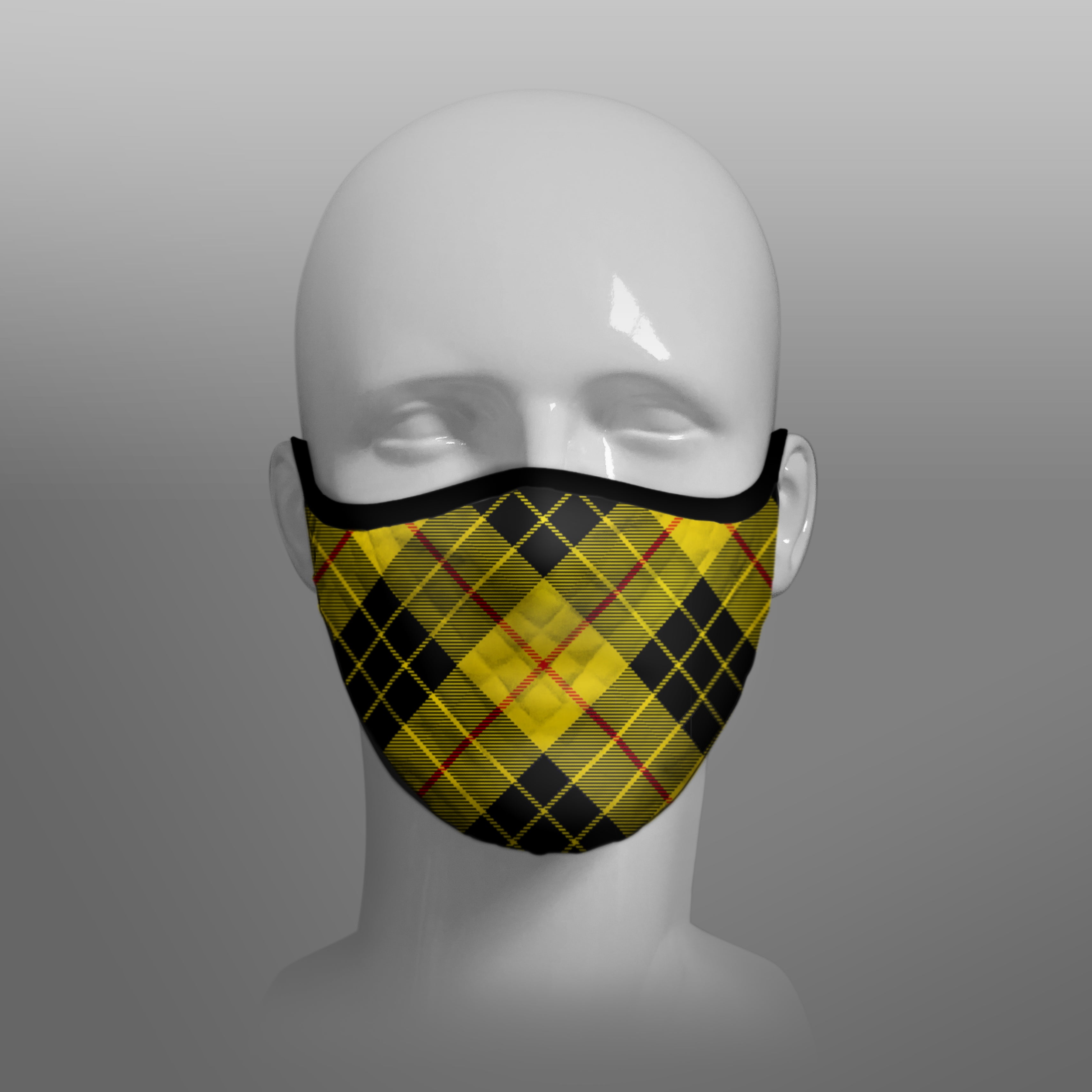 Macleod Tartan custom face mask by Steven Patrick Sim the Tartan Artisan - Stevie Tartan Guy - Arbroath