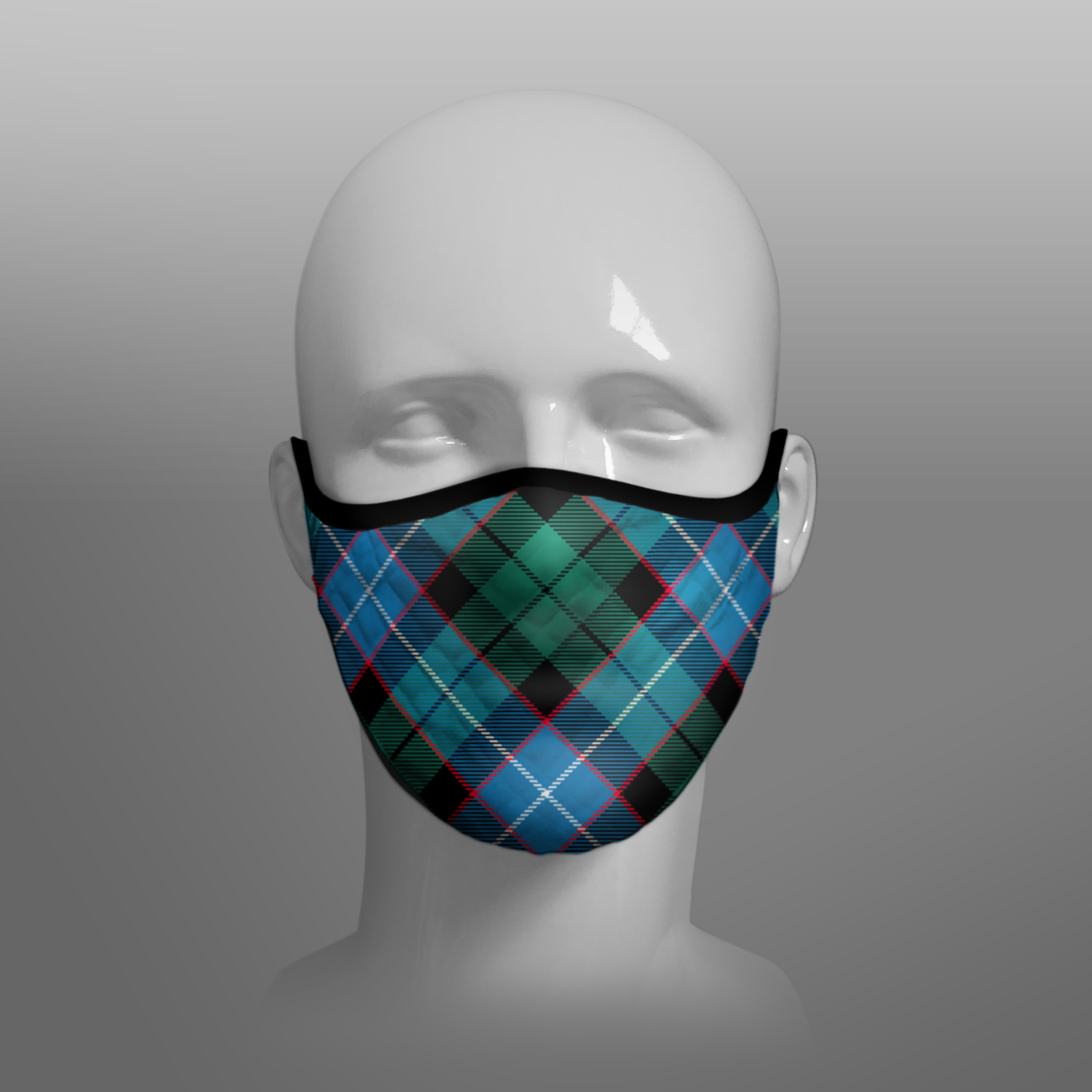 Mitchell Tartan custom face mask by Steven Patrick Sim the Tartan Artisan - Stevie Tartan Guy - Arbroath