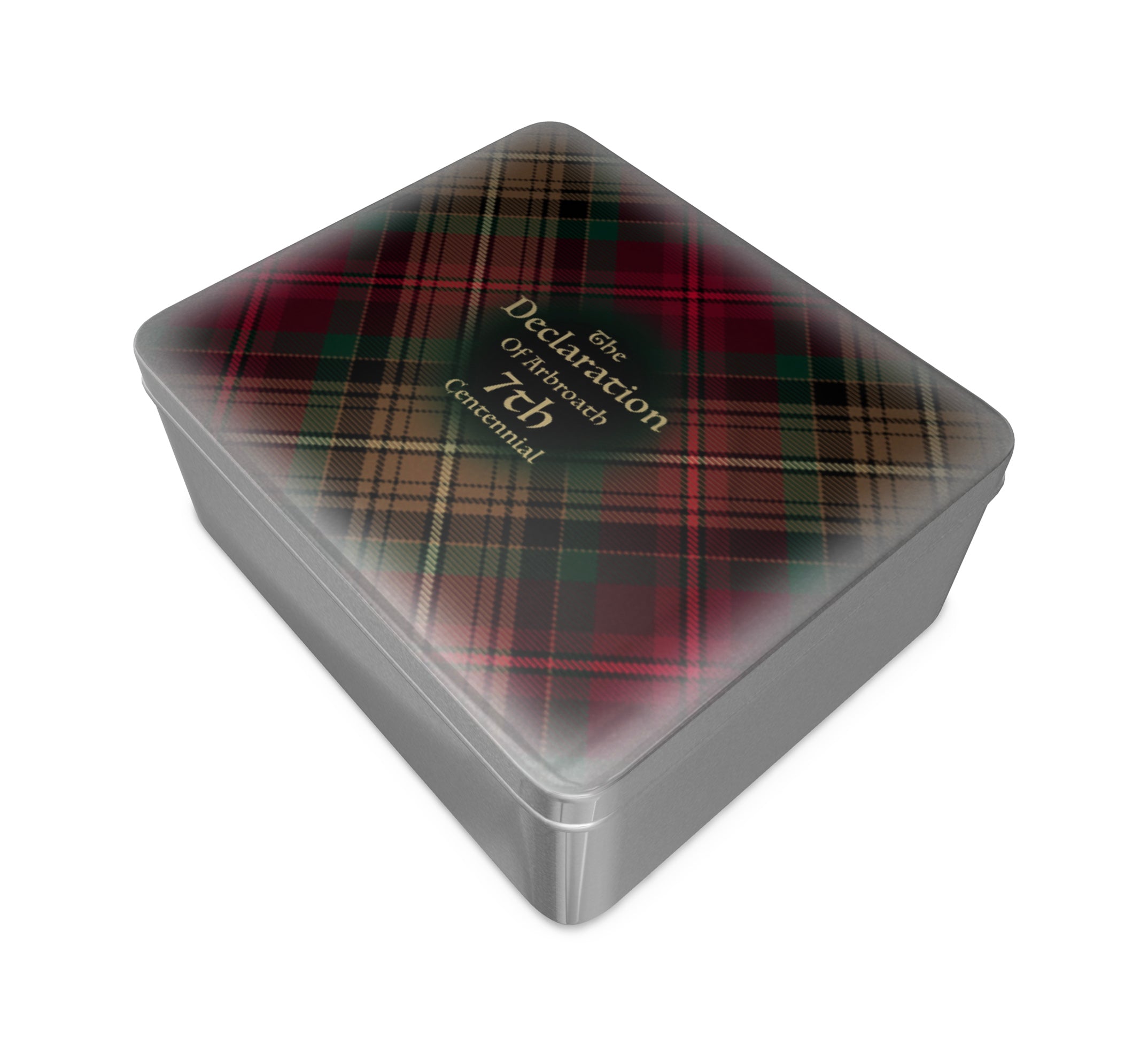 7th Centennial Tartan Tequila Shot Glasses - with printed presentation tin emblazoned with tartan