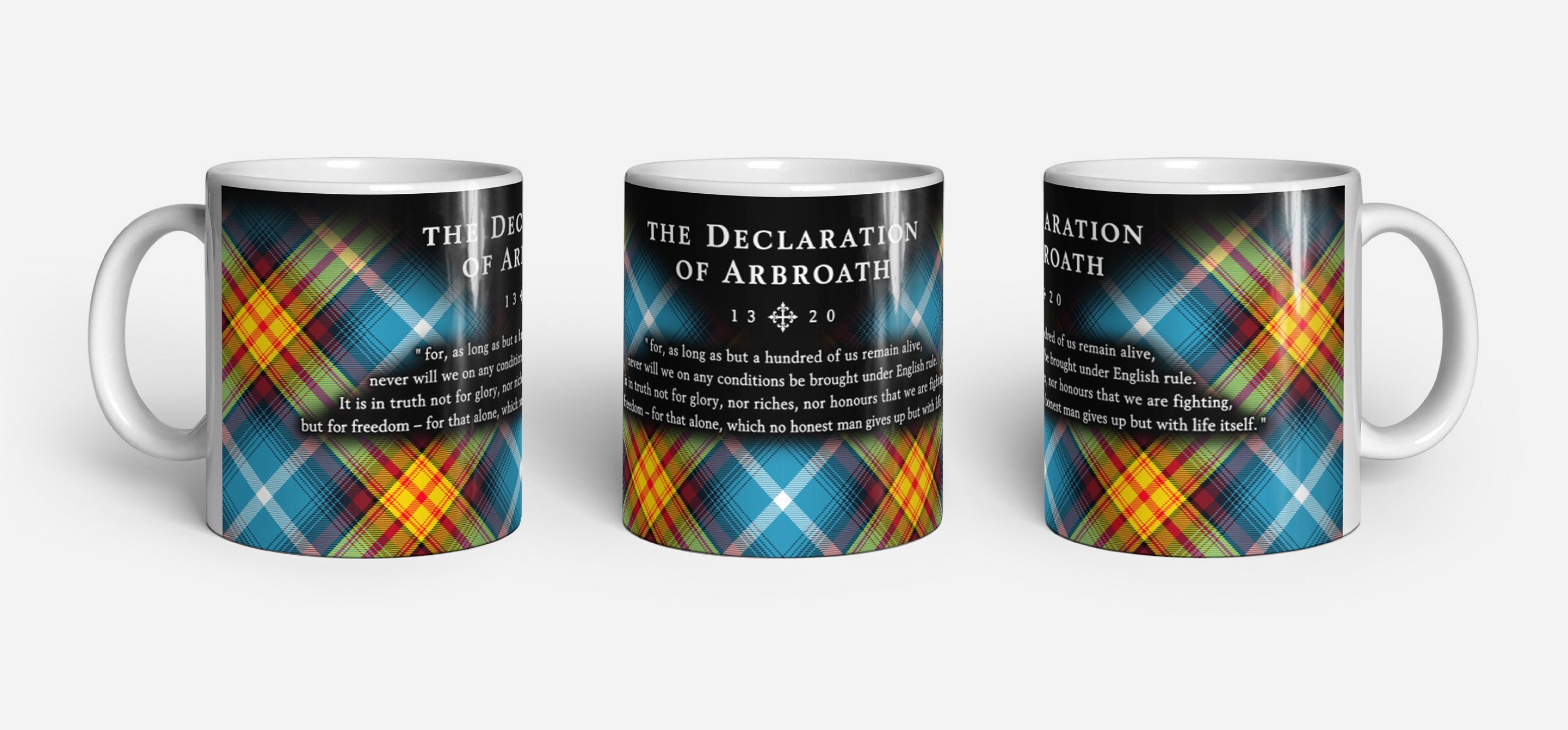 The Declaration of Arbroath Tartan Ancient Saltire Ceramic Mug