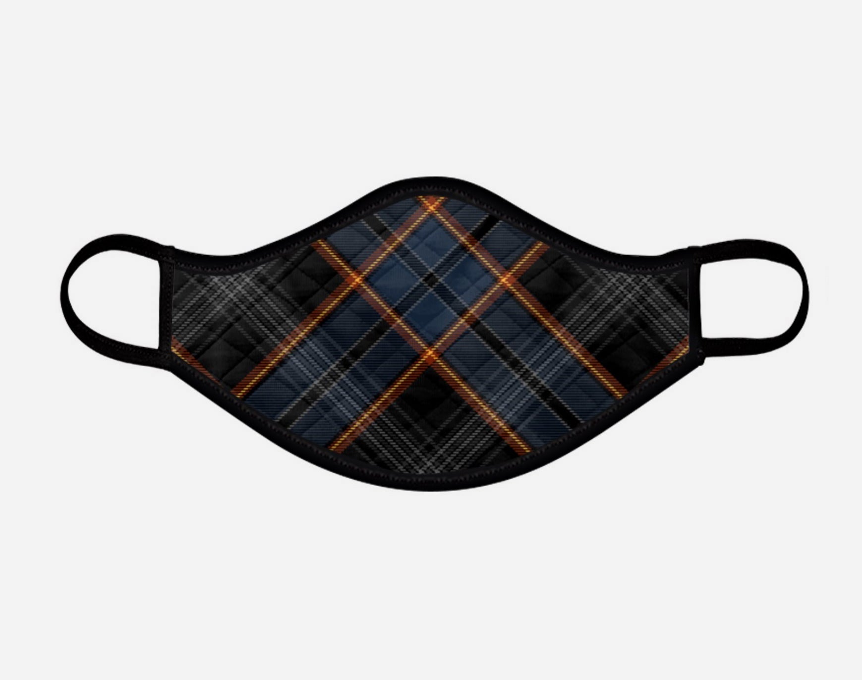North Sea Oil Tartan Custom Facemask - Medium - by Steven Patrick Sim the Tartan Artisan Arbroath