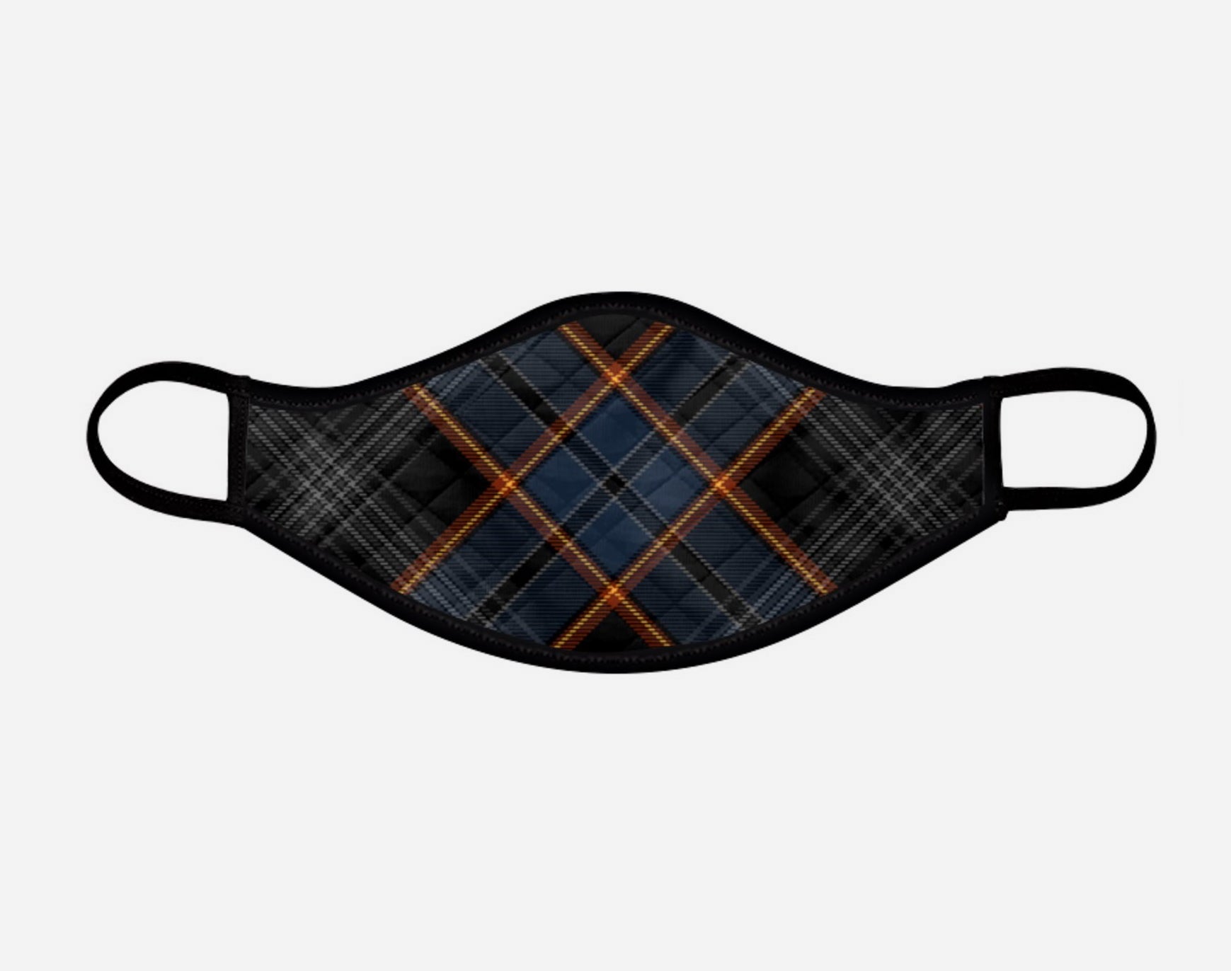 North Sea Oil Tartan Custom Facemask - Small - by Steven Patrick Sim the Tartan Artisan Arbroath