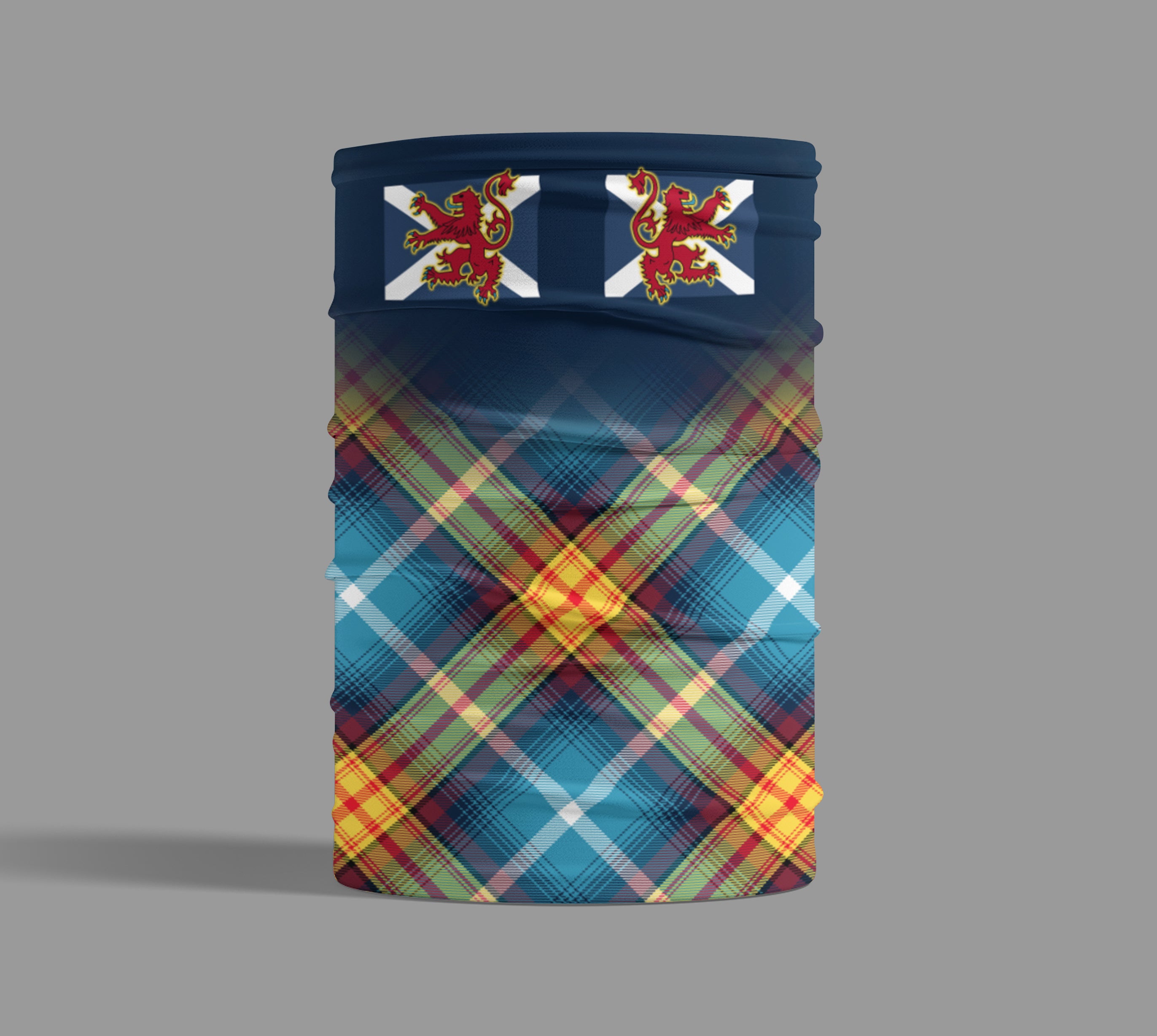 Navy Saltire & Lion Rampant Neck Gaiter Bandana Snood