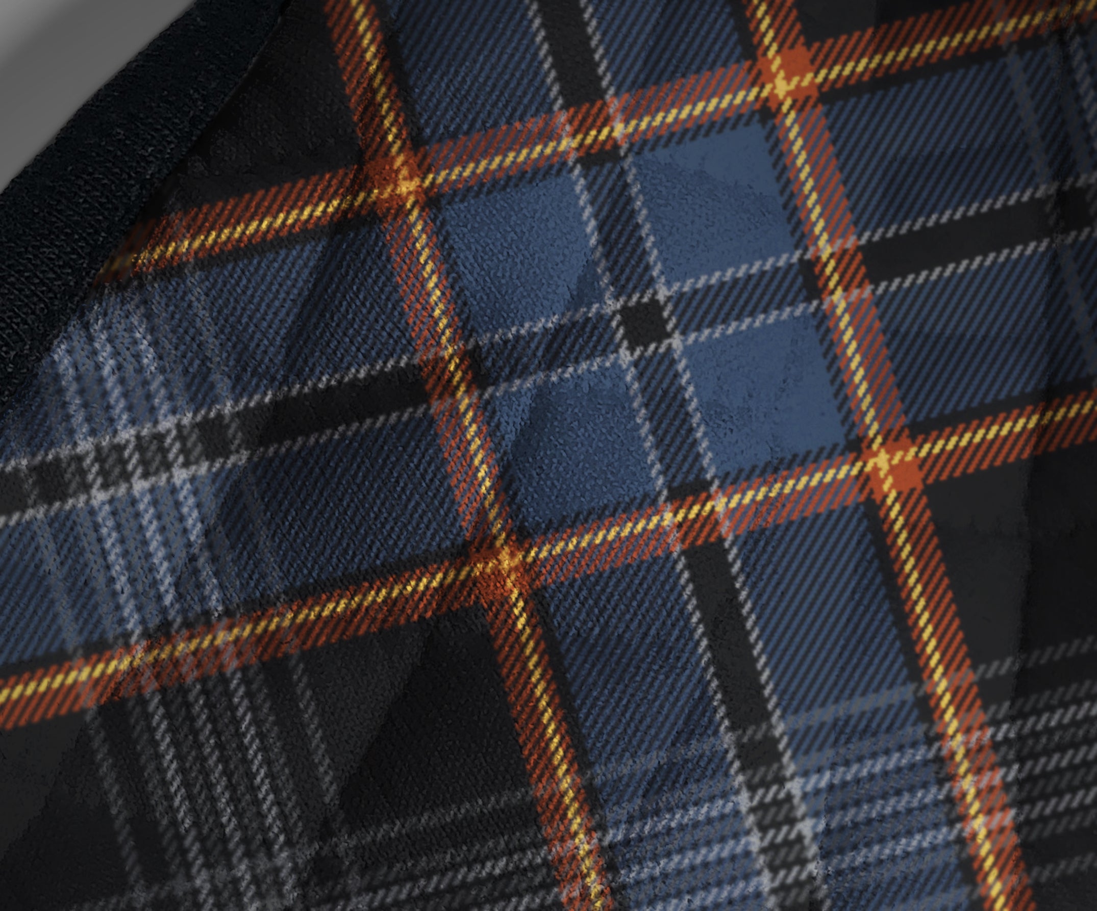 North Sea Oil - Contoured Tartan Face Mask - face covering - by Steven Patrick Sim the Tartan Artisan - Stevie Tartan Guy Arbroath - exclusive design