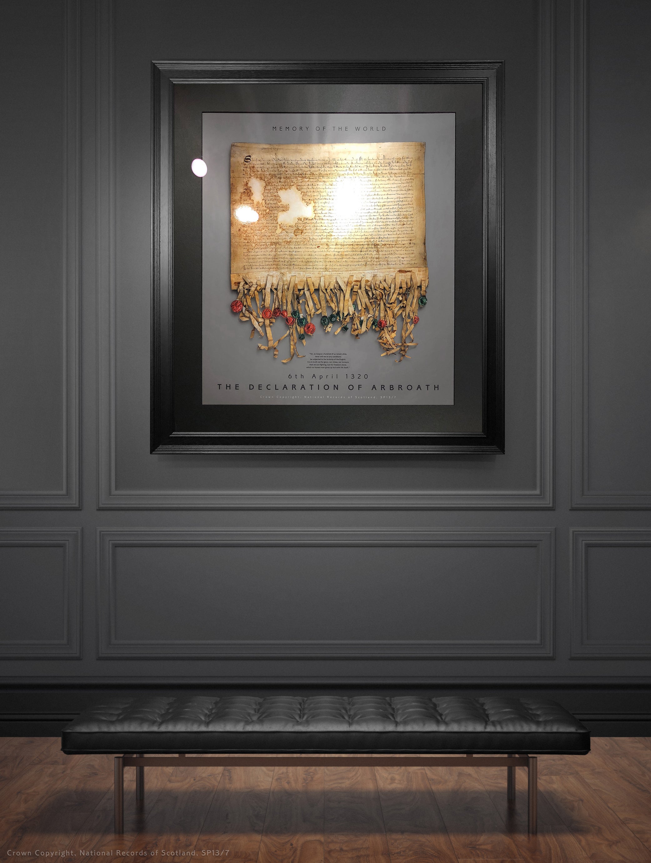 The Declaration of Arbroath Gold Metallic Print Editions - Pewter by Steven Patrick Sim