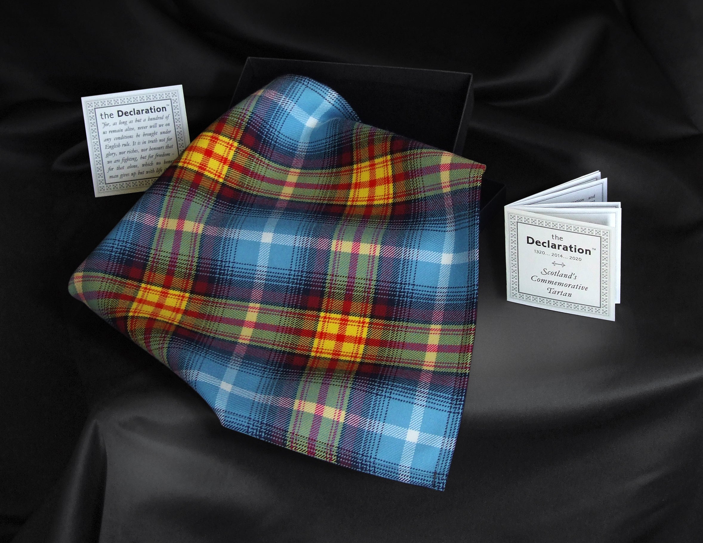 Designer Declaration of Arbroath tartan pocket square