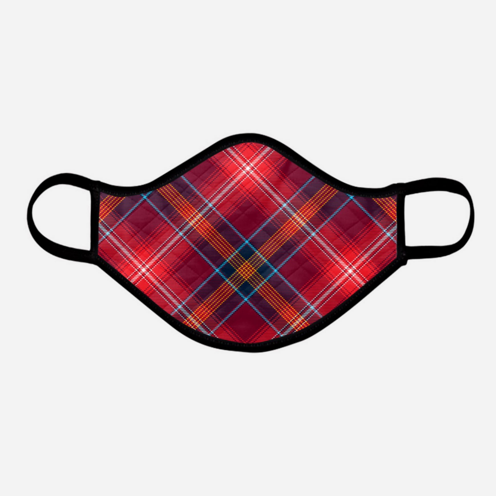 Red Lichtie Tartan Face Mask Cloth Face Coverings extra large