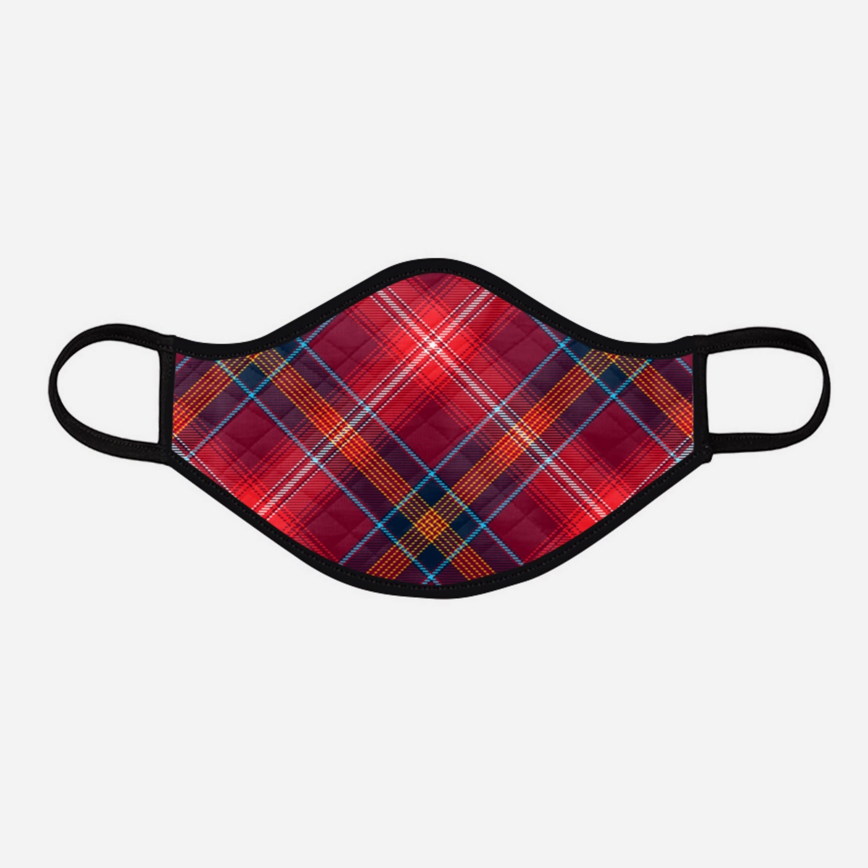 Red Lichtie Tartan Face Mask Cloth Face Coverings large