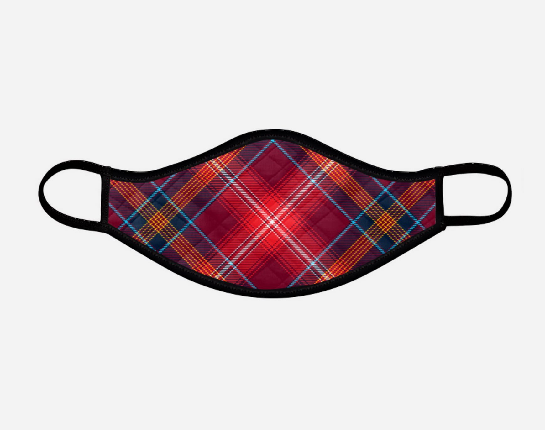 Red Liichtie Tartan Custom Facemask - Small - by Steven Patrick Sim the Tartan Artisan