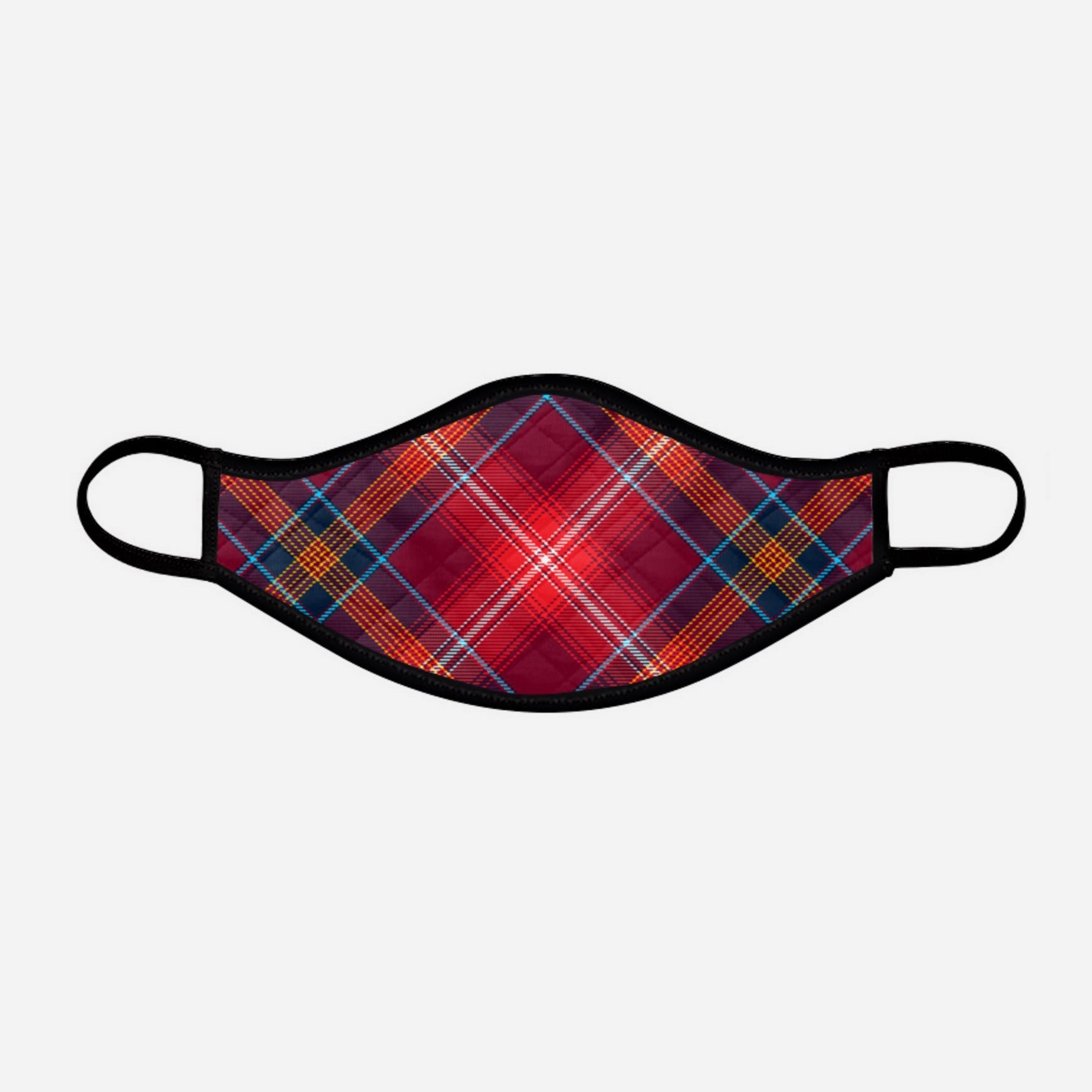Red Lichtie Tartan Face Mask Cloth Face Coverings small