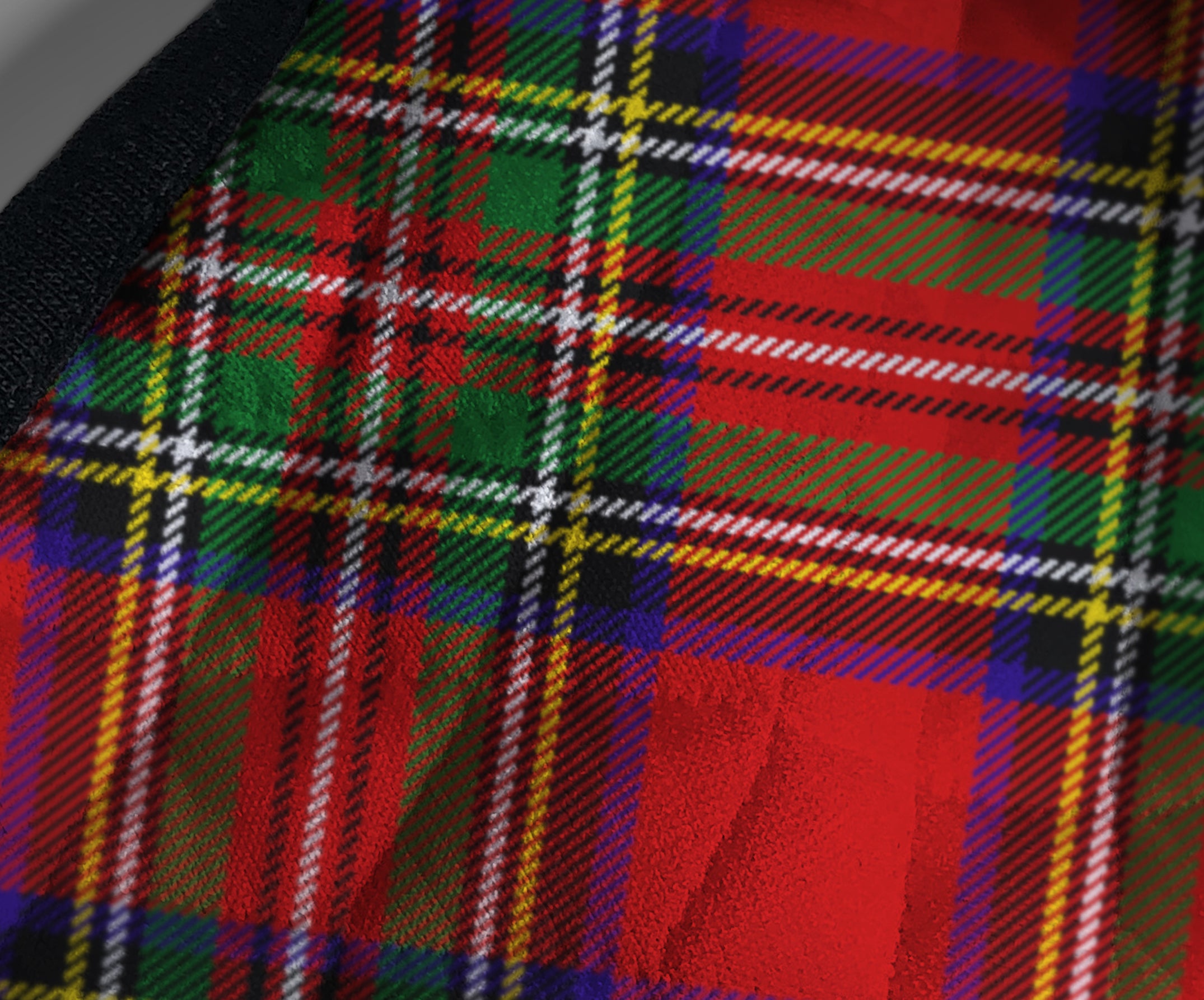 Royal Stewart tartan face-mask by Steven Patrick Sim