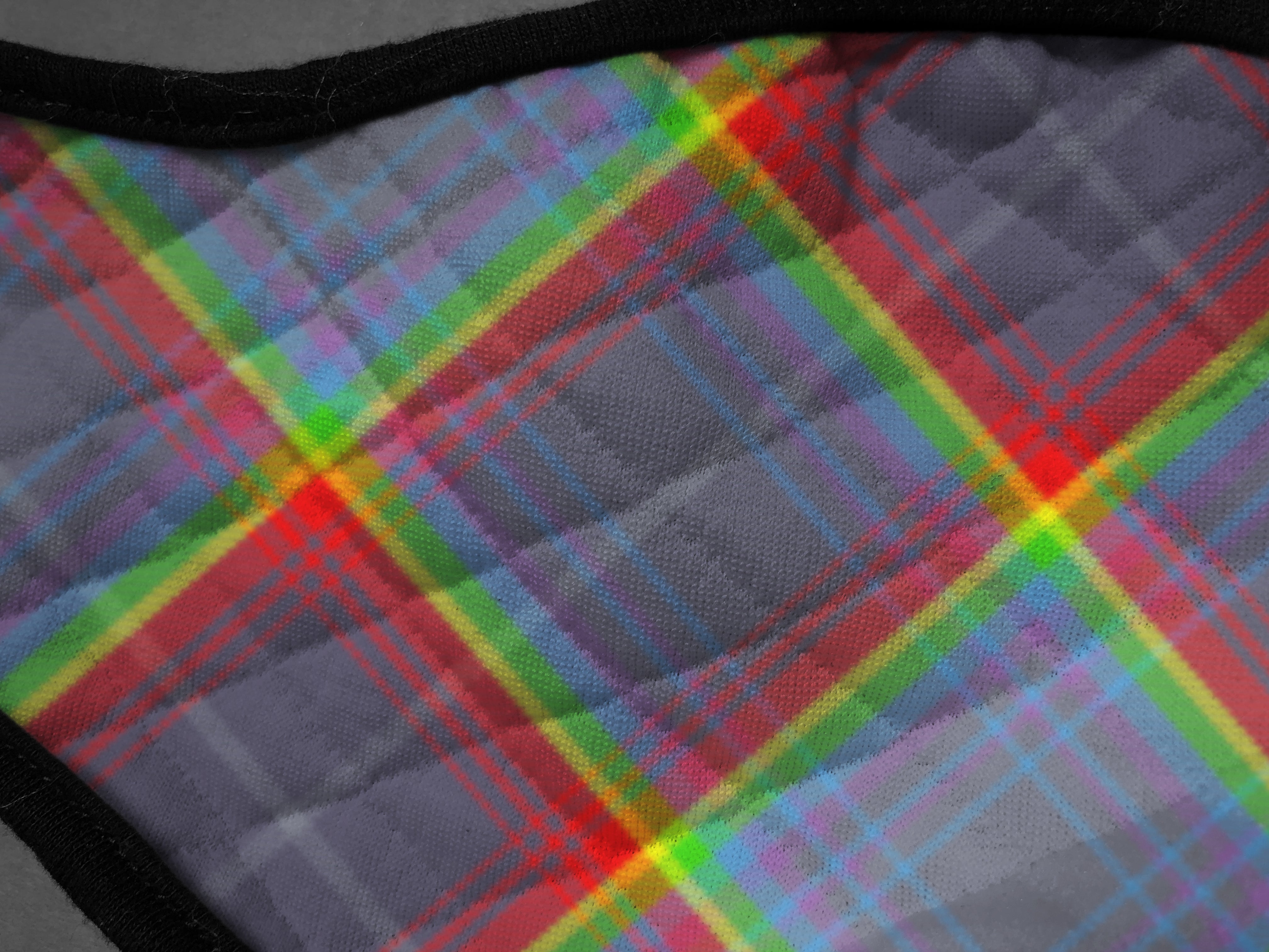 Scotland's Grace the Hope Rainbow - NHS - Contoured Tartan custom printed face mask - exclusively produced by Steven Patrick Sim the Tartan Artisan - Scotland