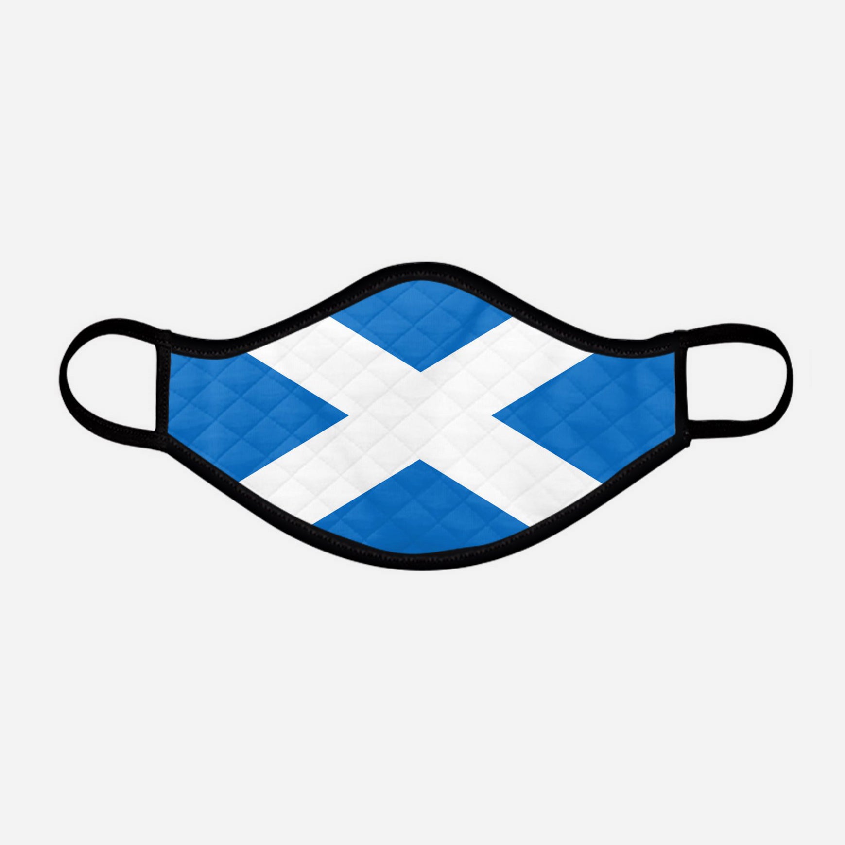 The Scottish Saltire Face Mask - Medium - by the Steven Patrick Sim Tartan Artisan - Stevie Tartan Guy Arbroath, Scotland - mixed pack of 4 or 2