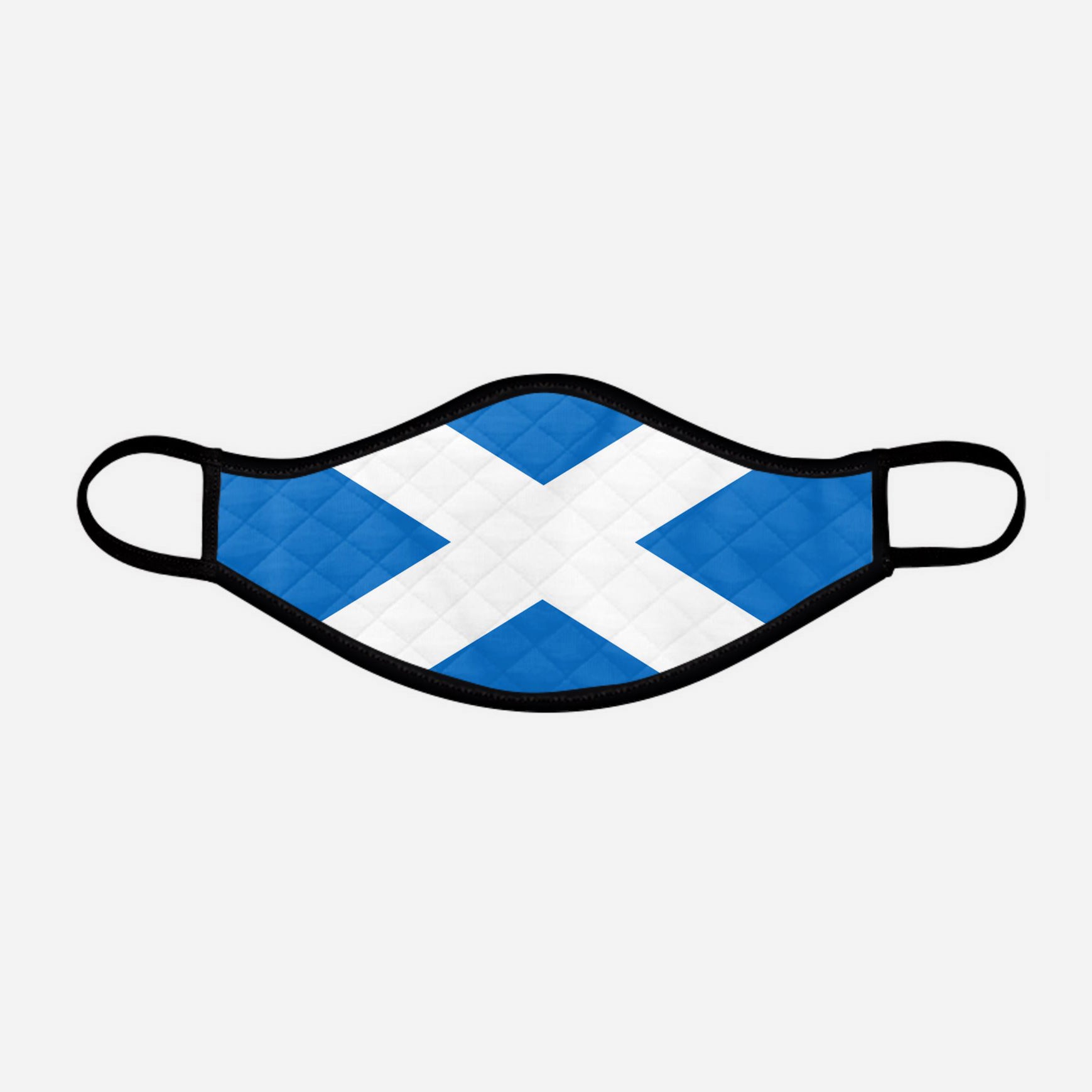 The Scottish Saltire Face Mask - Small - by the Steven Patrick Sim Tartan Artisan - Stevie Tartan Guy Arbroath, Scotland - mixed pack of 4 or 2