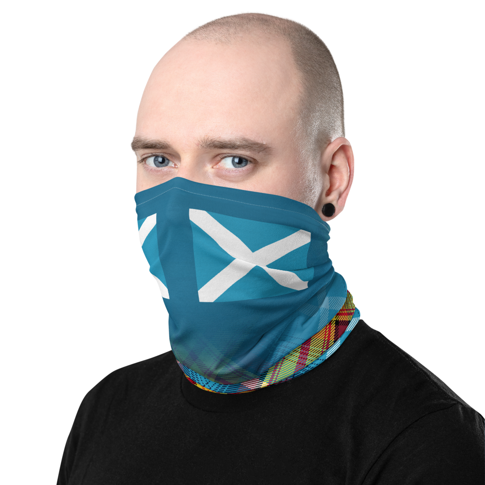Azure Saltire Declaration of Scottish Independence tartan Neck Gaiter 4