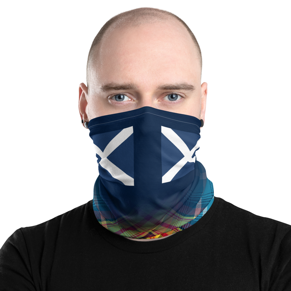 Saltire Declaration of Scottish Independence tartan Neck Gaiter 7