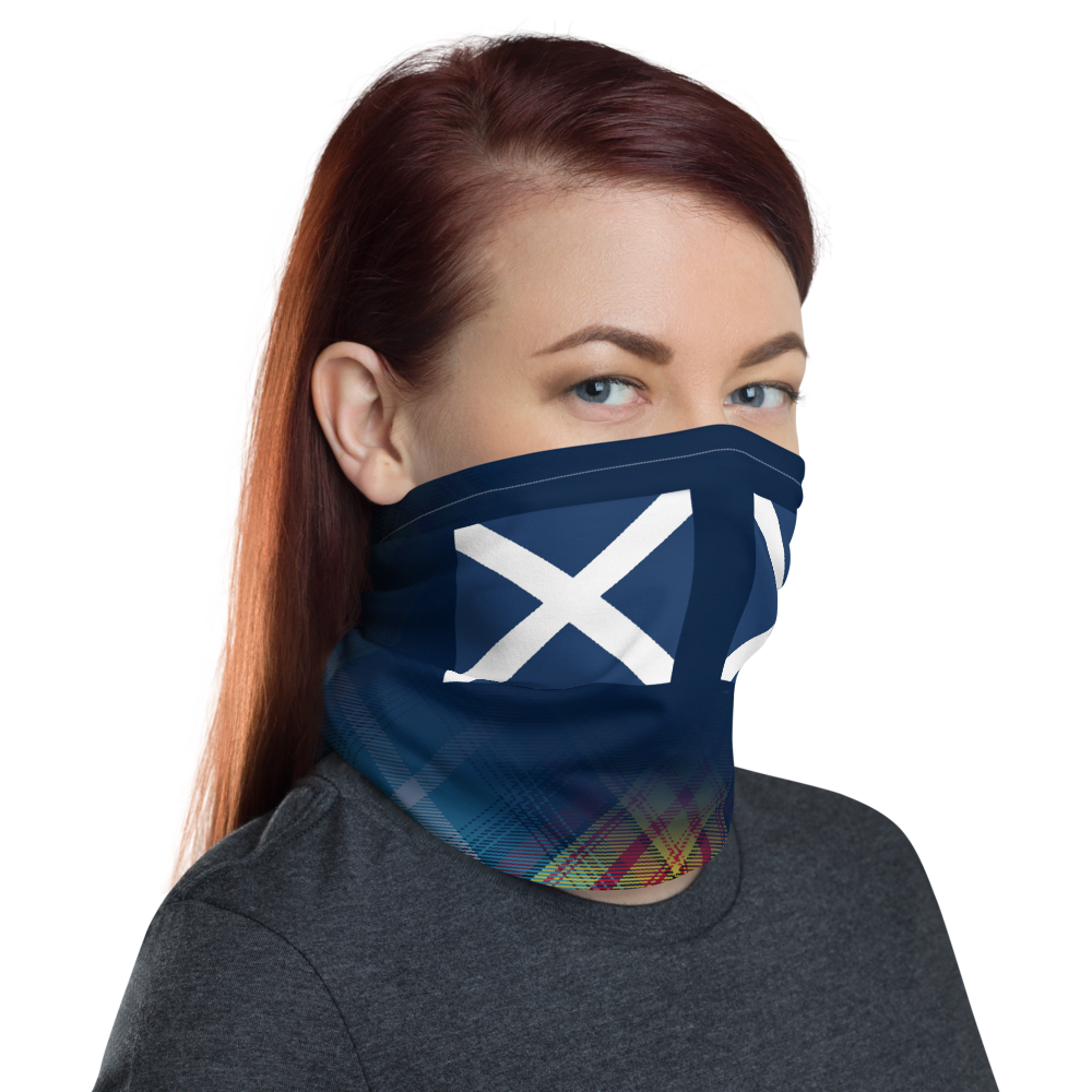 Saltire Declaration of Scottish Independence tartan Neck Gaiter snood bandana 3
