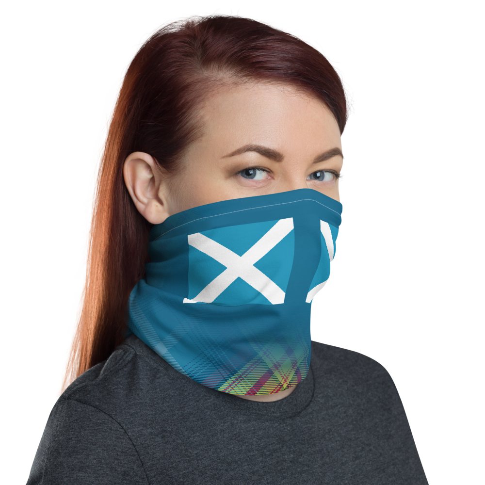Azure Saltire Declaration of Scottish Independence tartan Neck Gaiter snood bandana 6